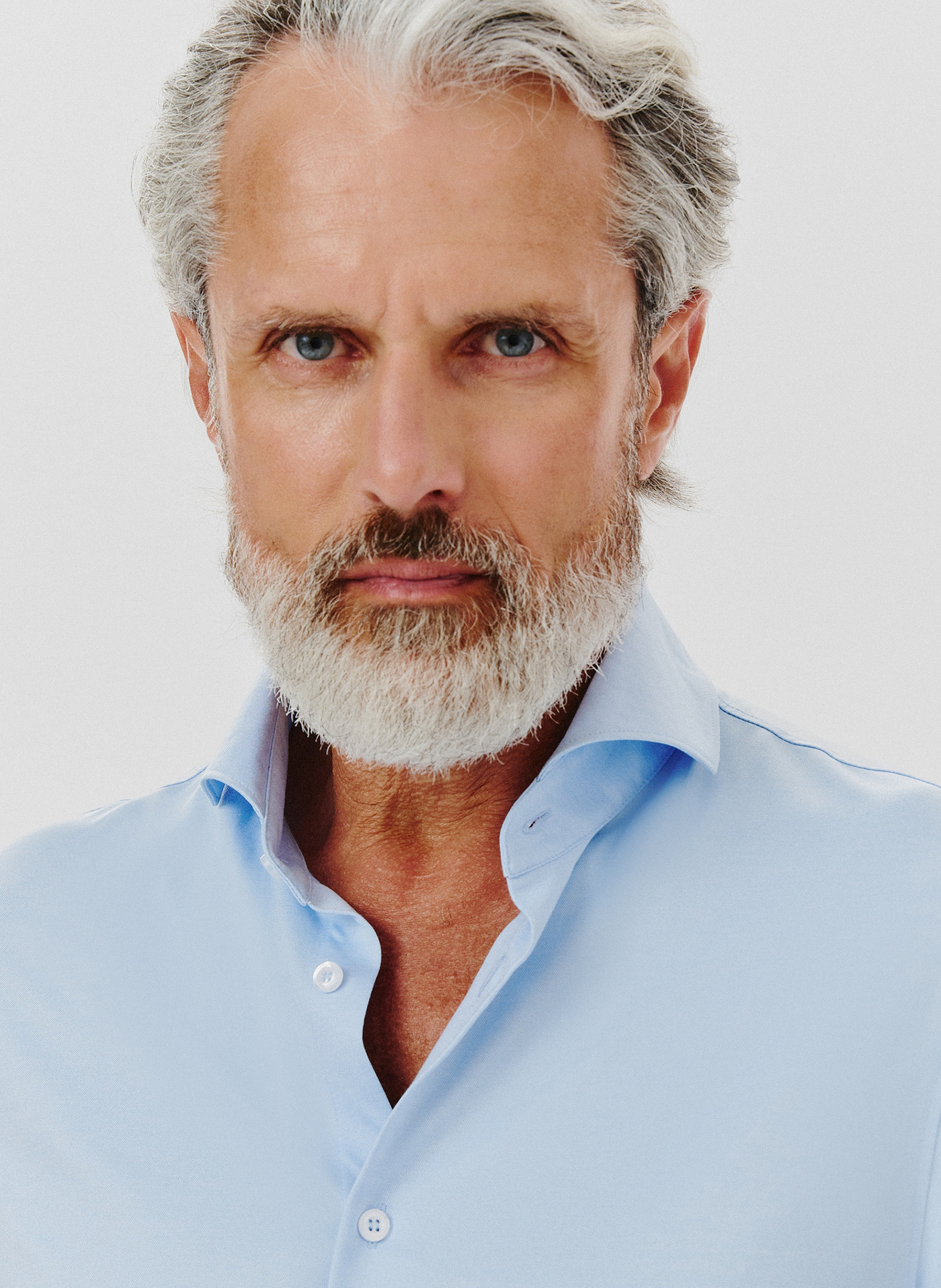 Niebieska koszula męska z długim rękawem - Pako Lorente