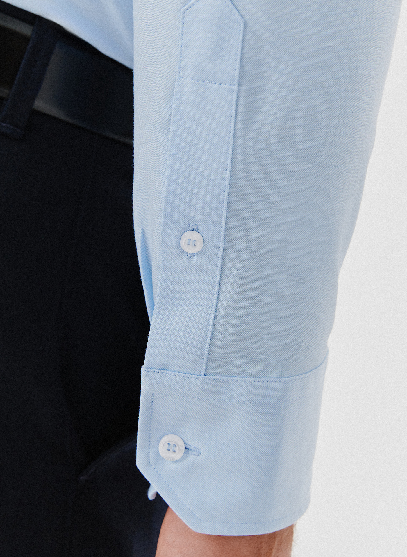 Niebieska koszula męska z długim rękawem - Pako Lorente