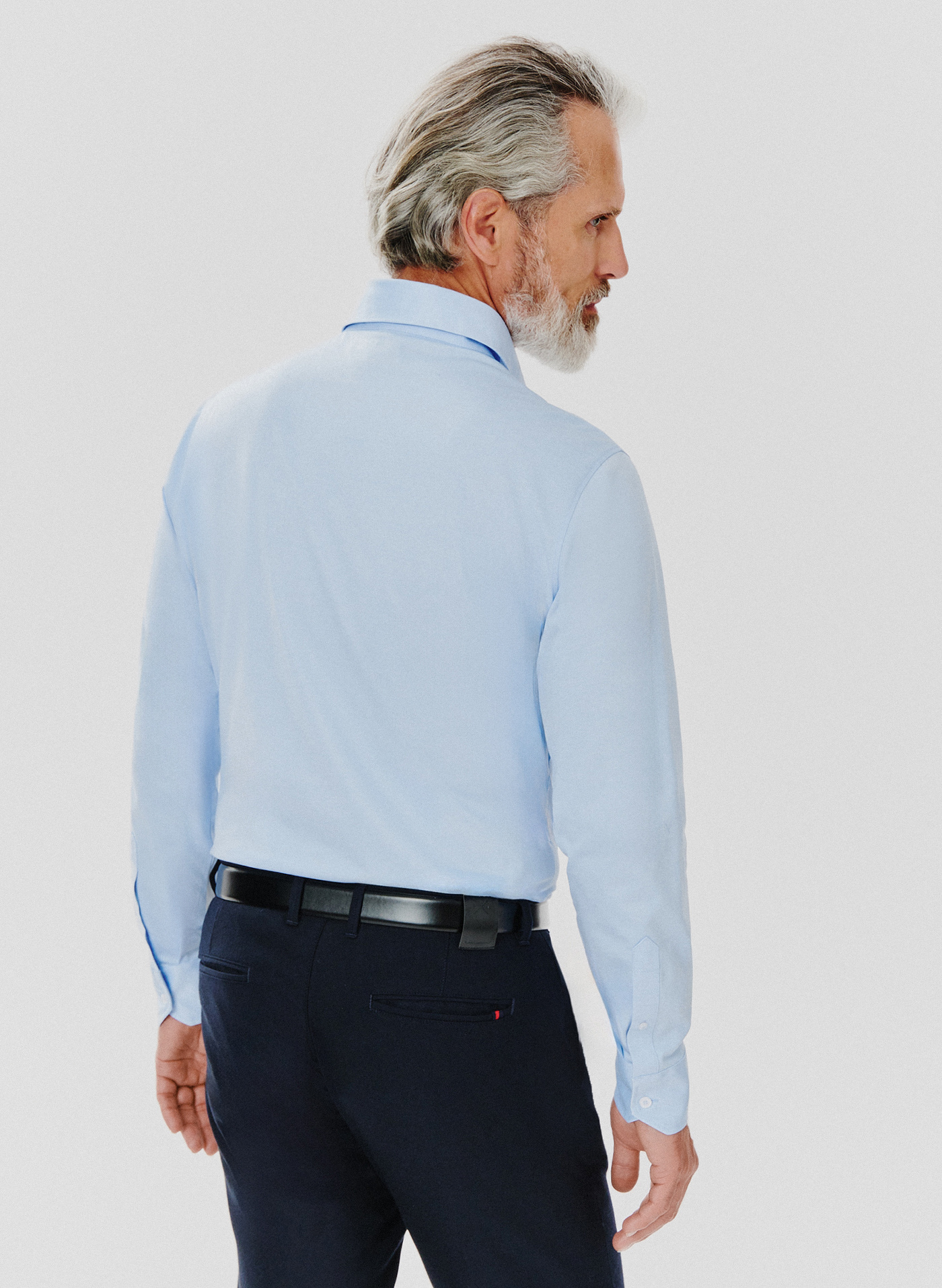 Niebieska koszula męska z długim rękawem - Pako Lorente