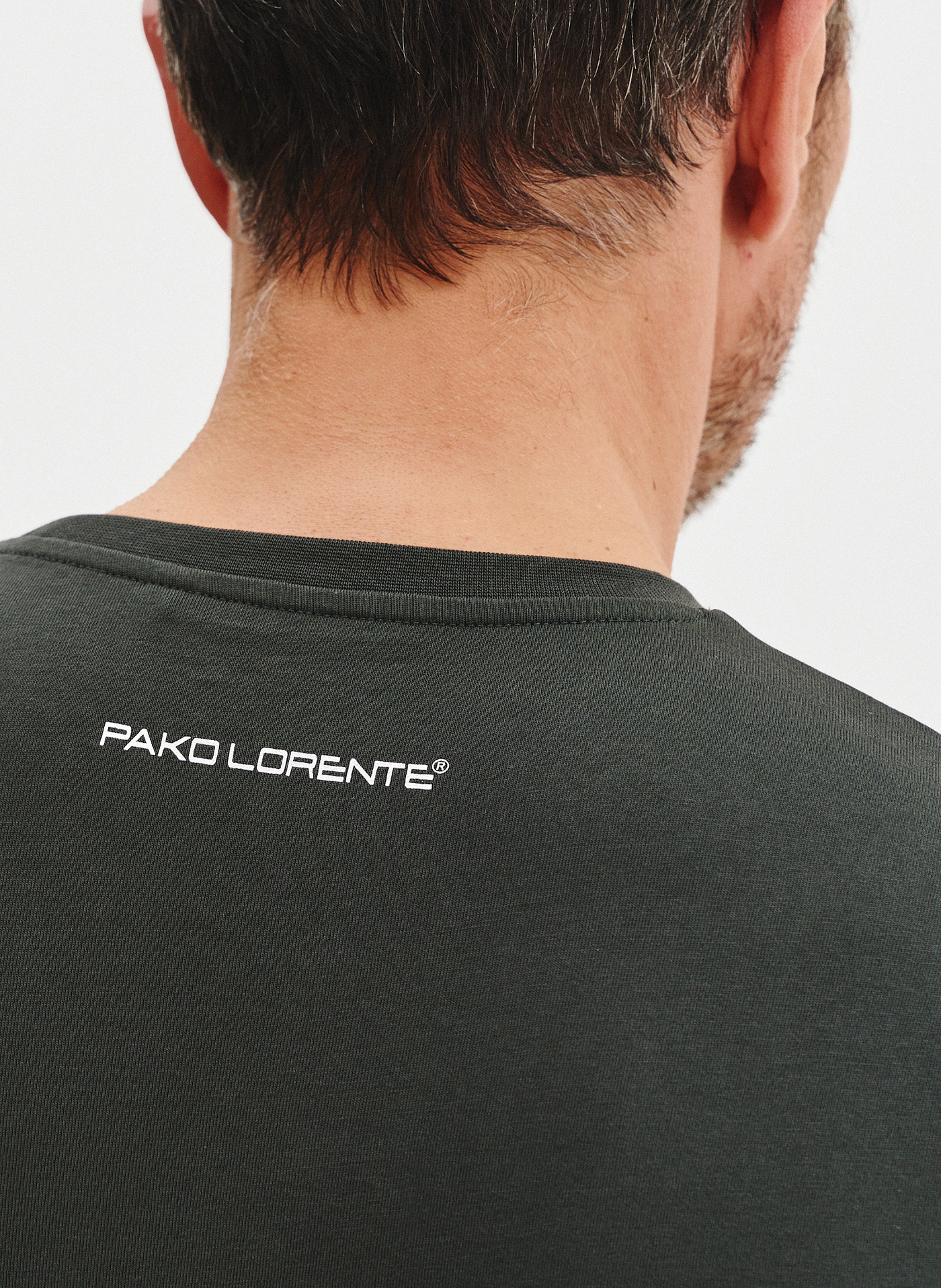 Bawełniany oliwkowy t-shirt - Pako Lorente