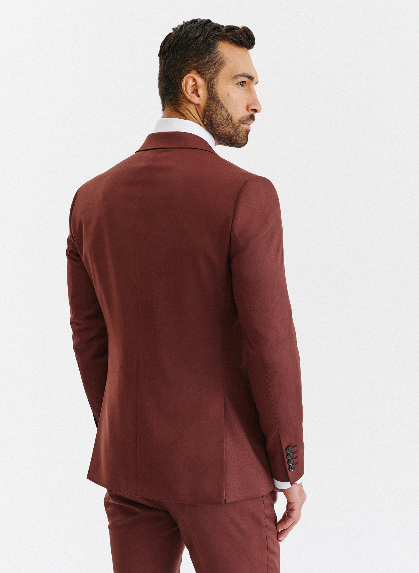 Gładka marynarka garniturowa w kolorze brązowym - Pako Lorente