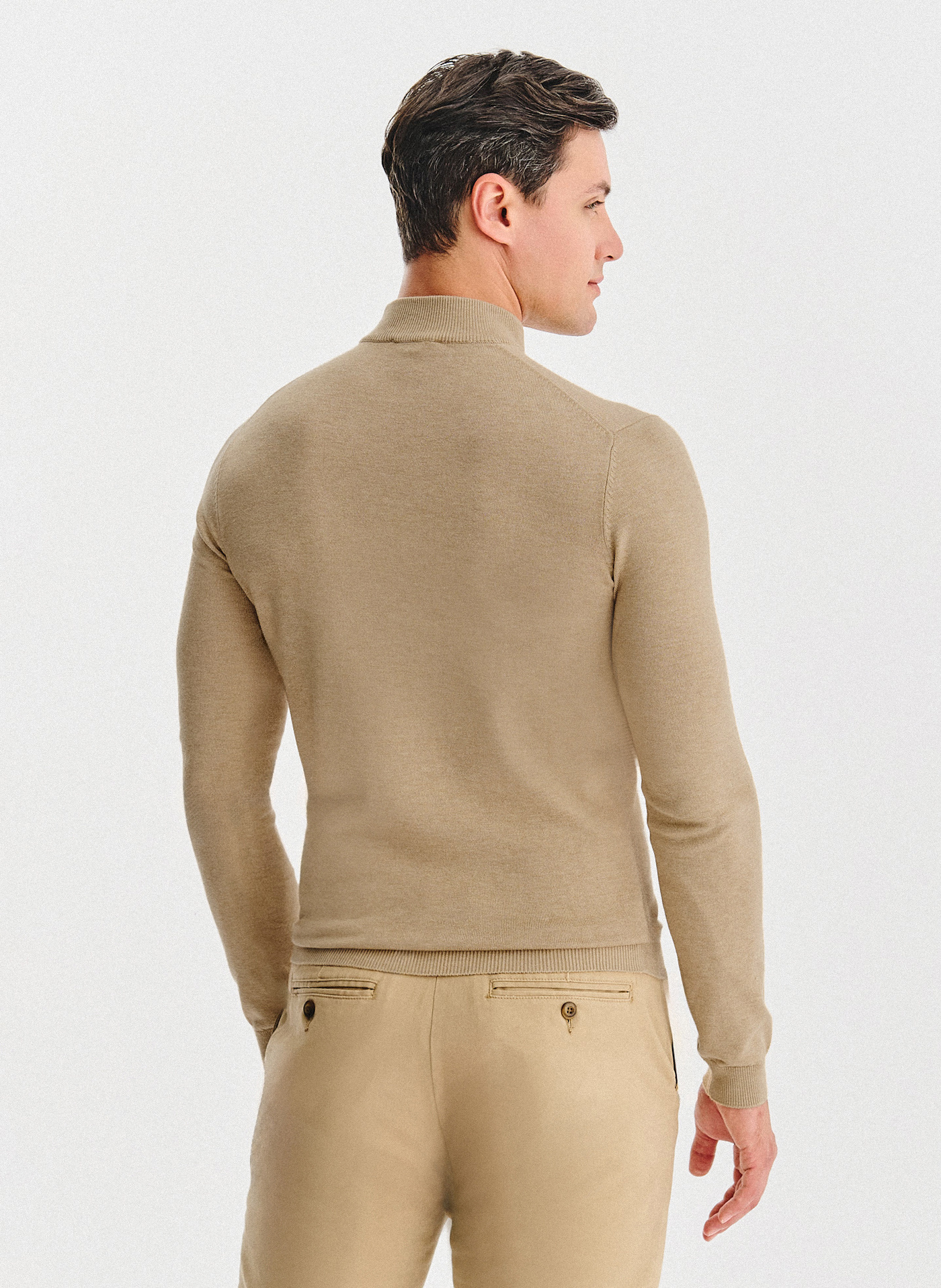 PAKO LORENTE - Półgolf męski w beżowym kolorze - Pako Lorente