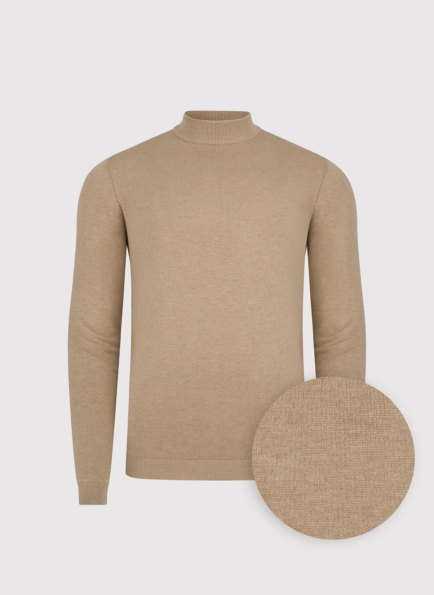 PAKO LORENTE - Półgolf męski w beżowym kolorze - Pako Lorente