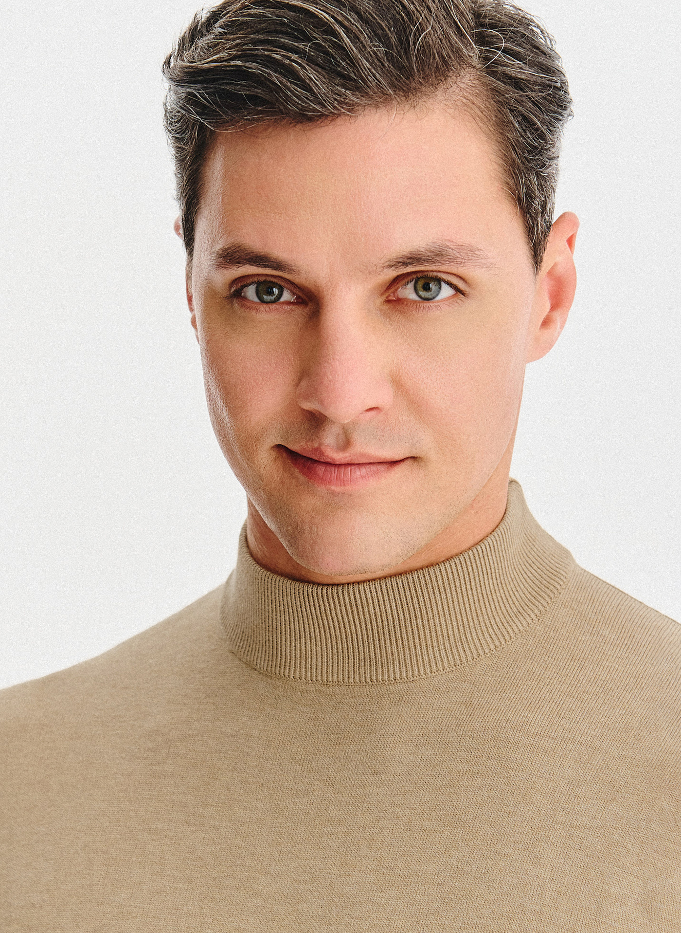 PAKO LORENTE - Półgolf męski w beżowym kolorze - Pako Lorente