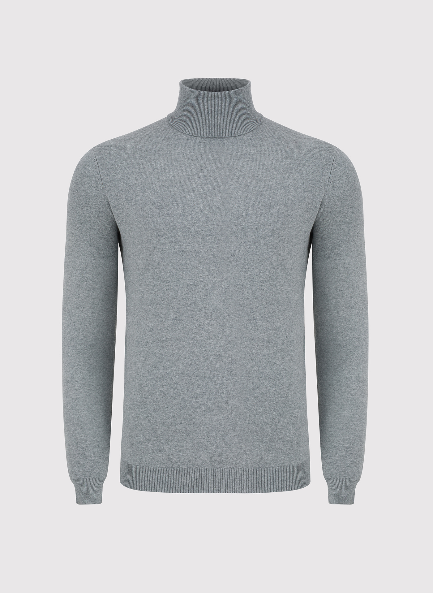 Szary gładki golf męski - Pako Lorente