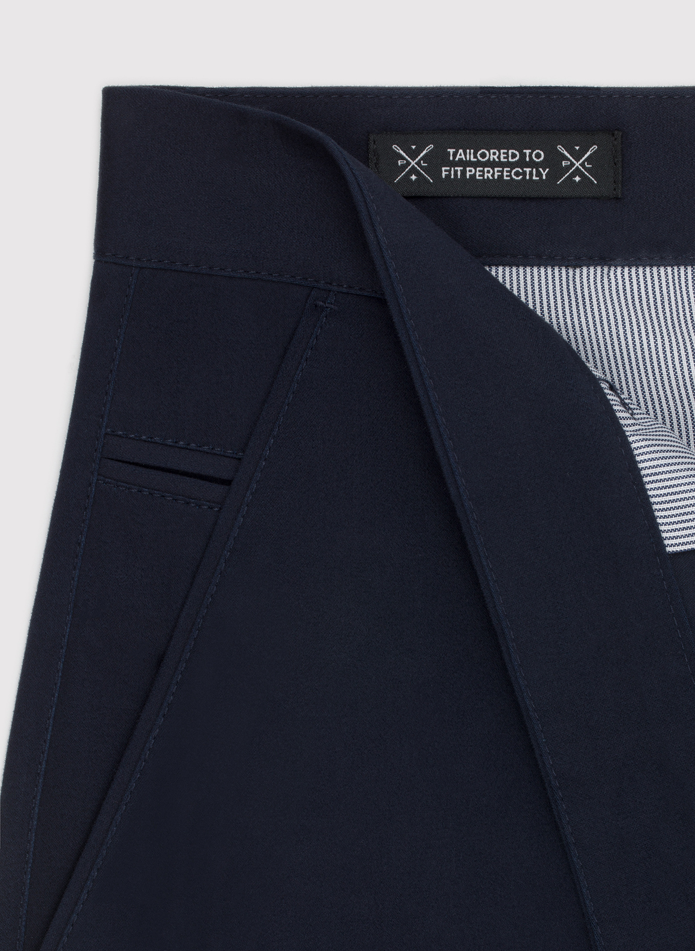 Granatowe gładkie spodnie męskie - Pako Lorente