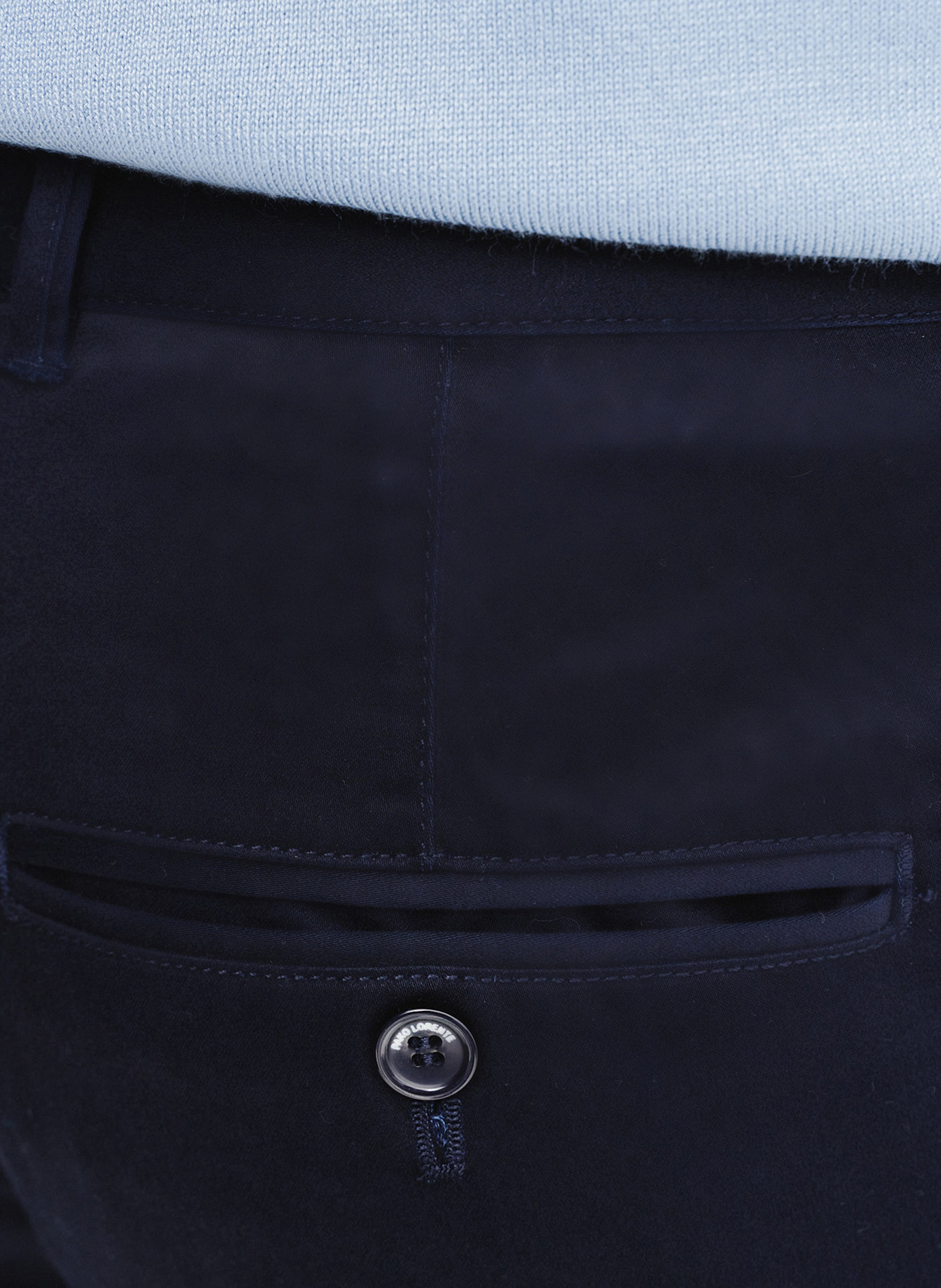 Granatowe gładkie spodnie męskie - Pako Lorente