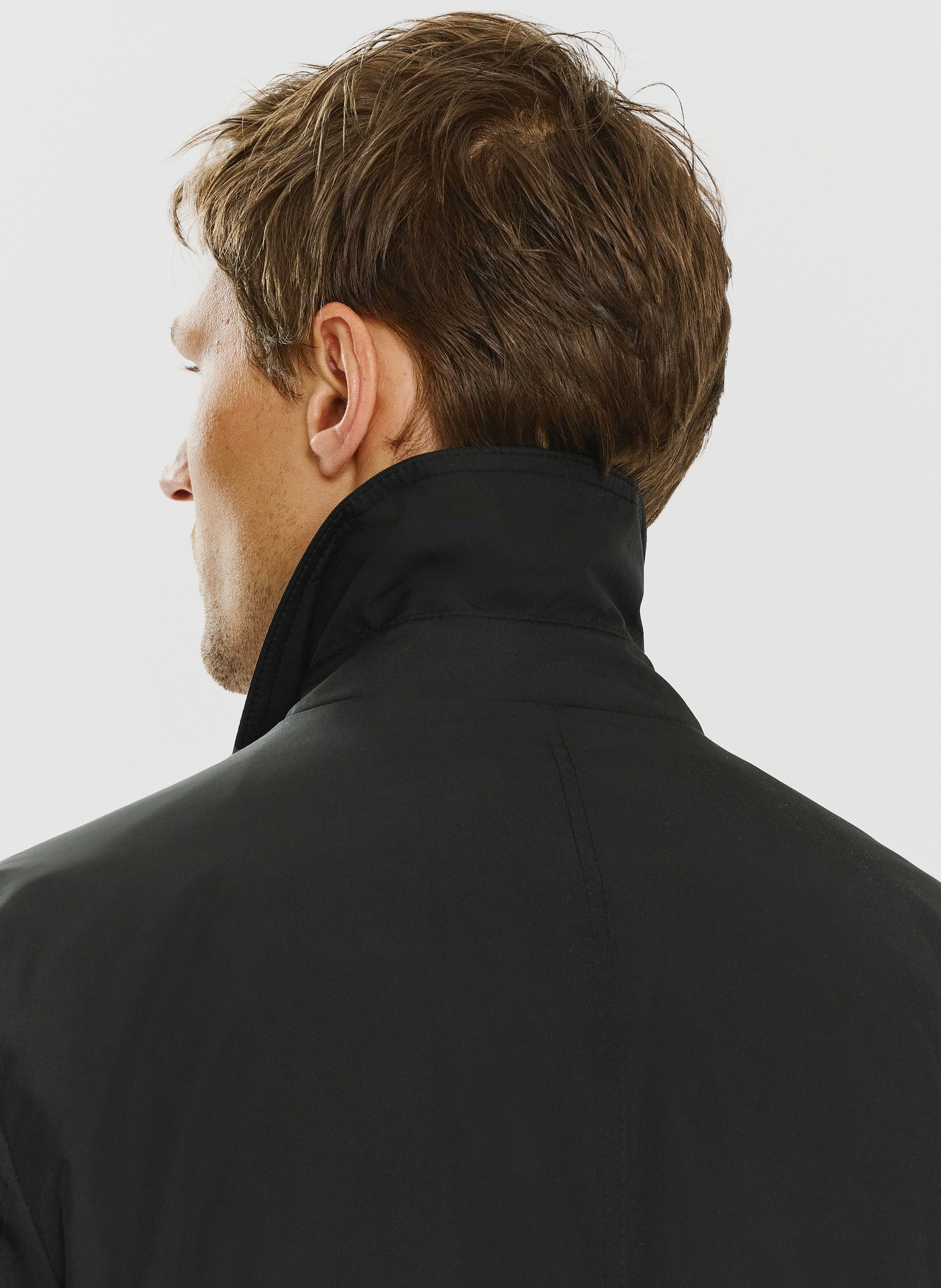 Czarny przejściowy płaszcz męski - Pako Lorente