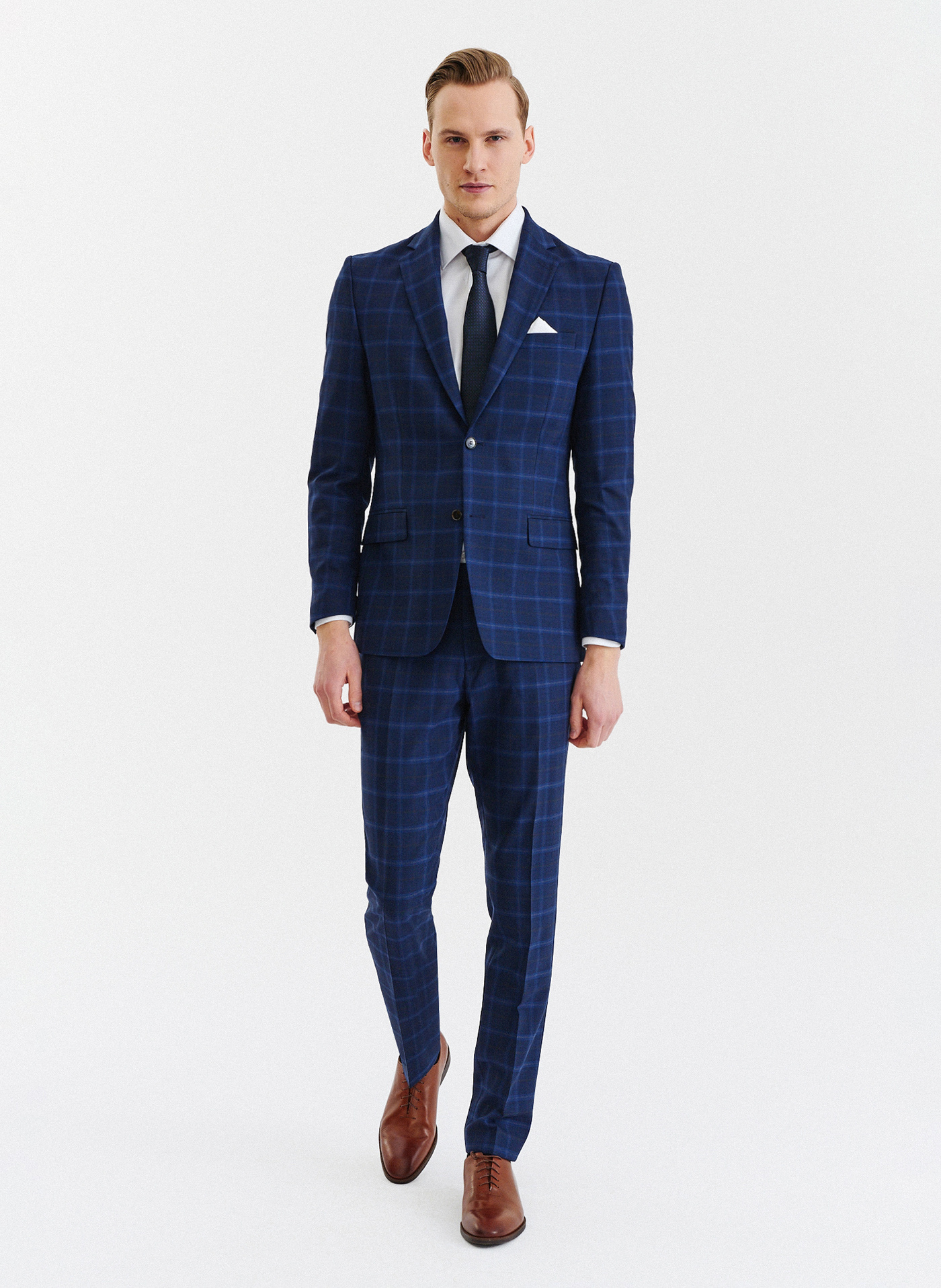 Kraciasta marynarka garniturowa z wełną - Pako Lorente