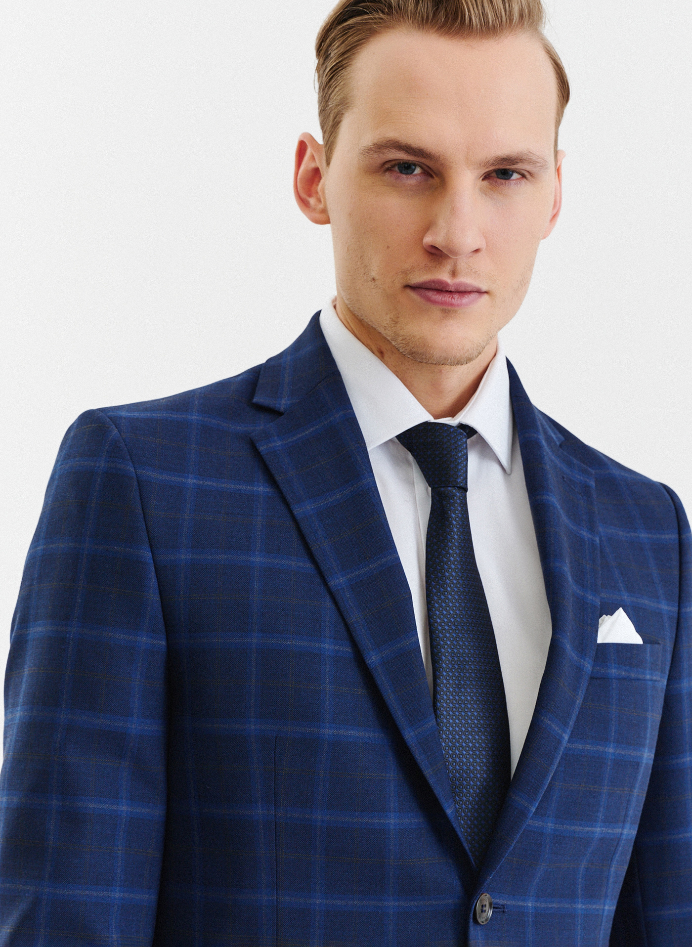 Kraciasta marynarka garniturowa z wełną - Pako Lorente