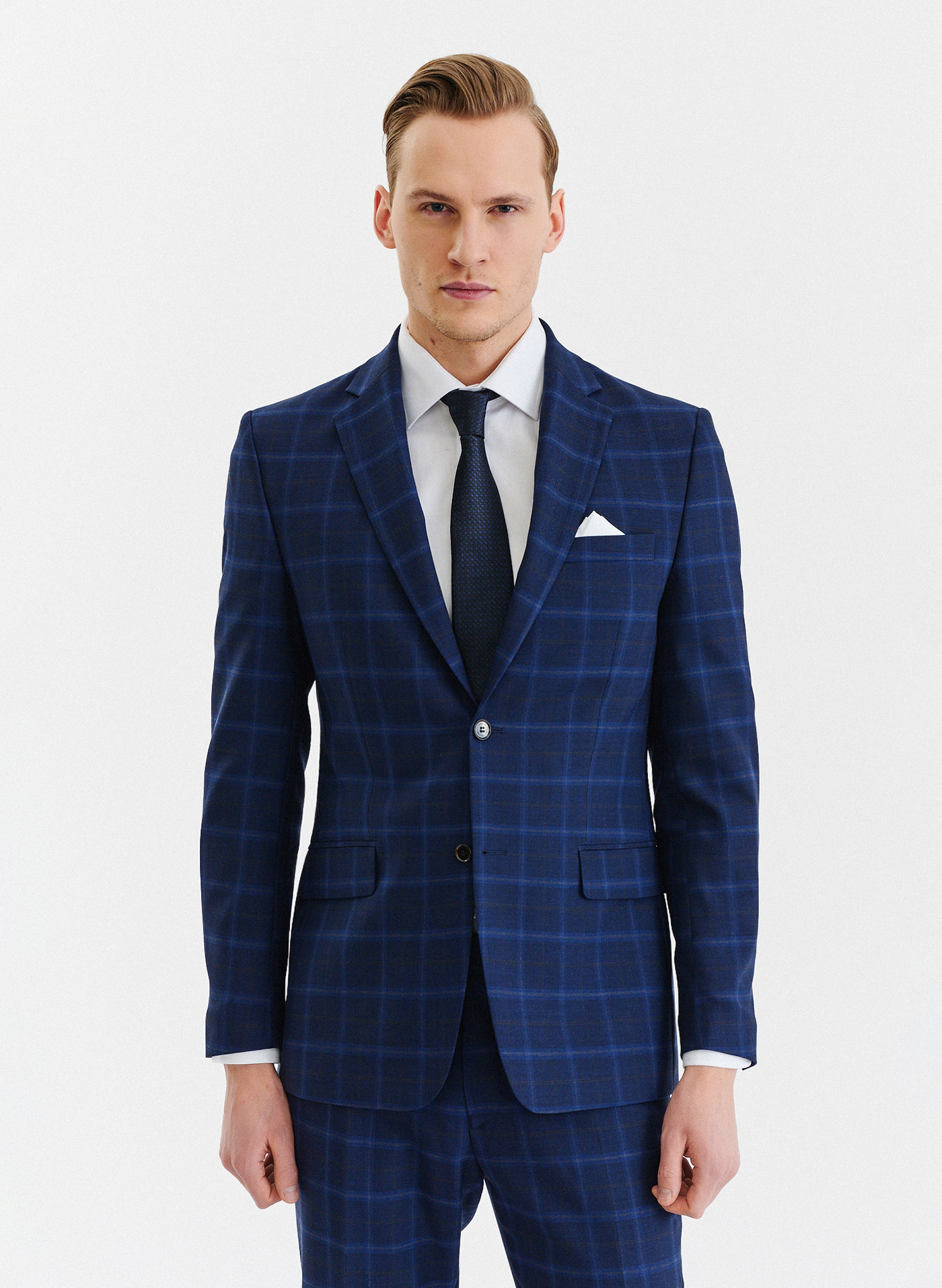 Kraciasta marynarka garniturowa z wełną - Pako Lorente