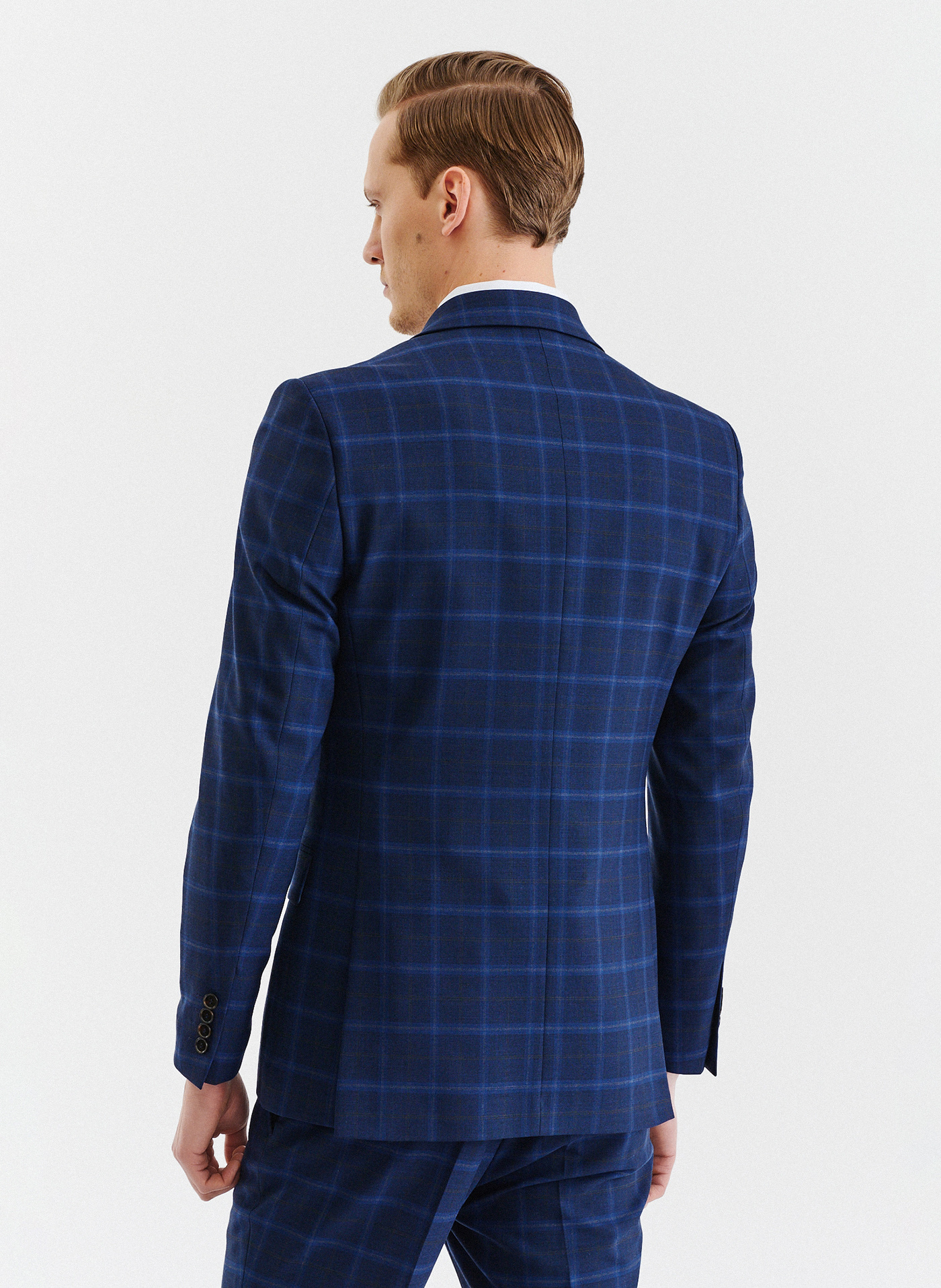 Kraciasta marynarka garniturowa z wełną - Pako Lorente