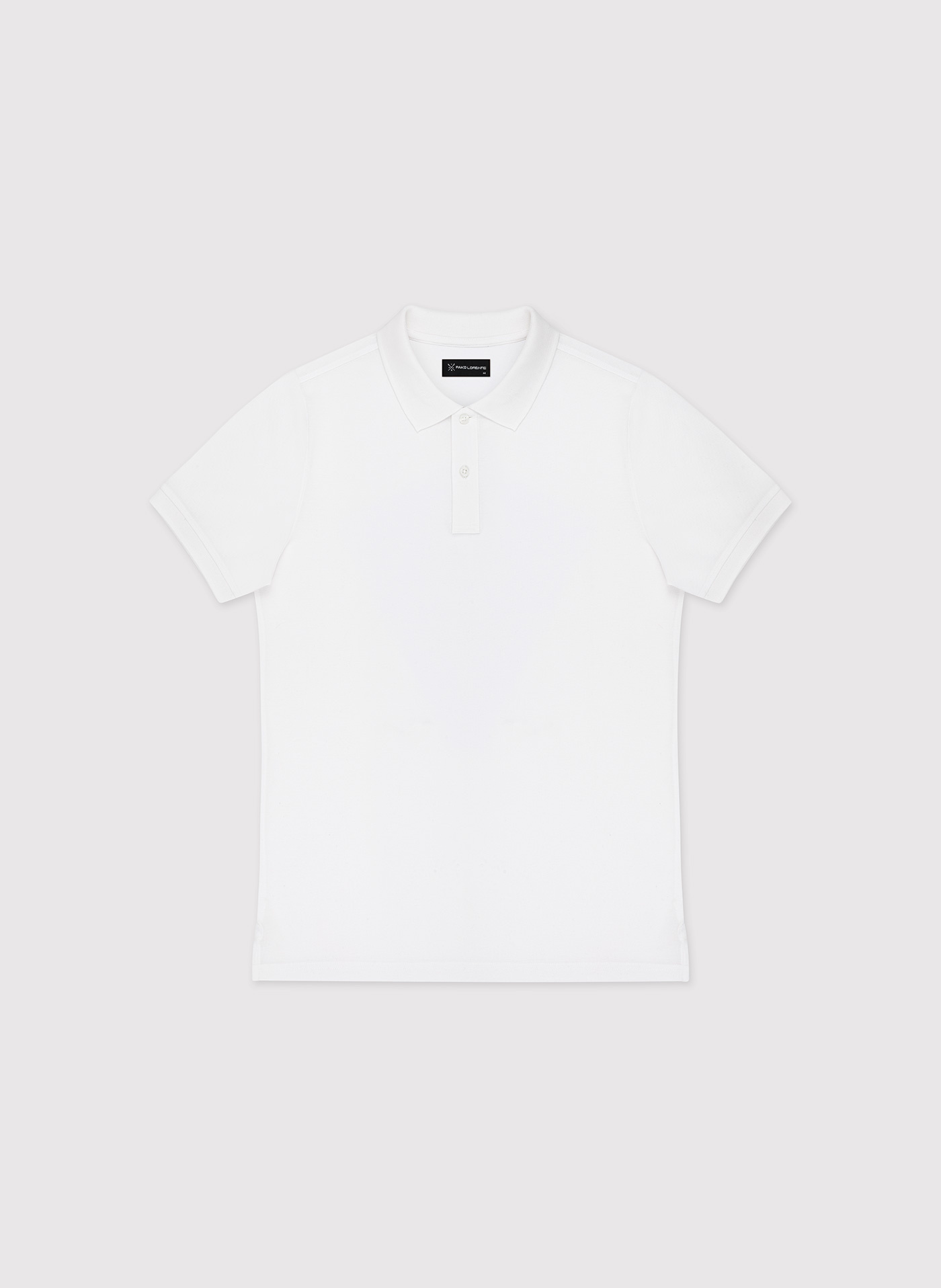 Gładki t-shirt polo w białym kolorze - Pako Lorente