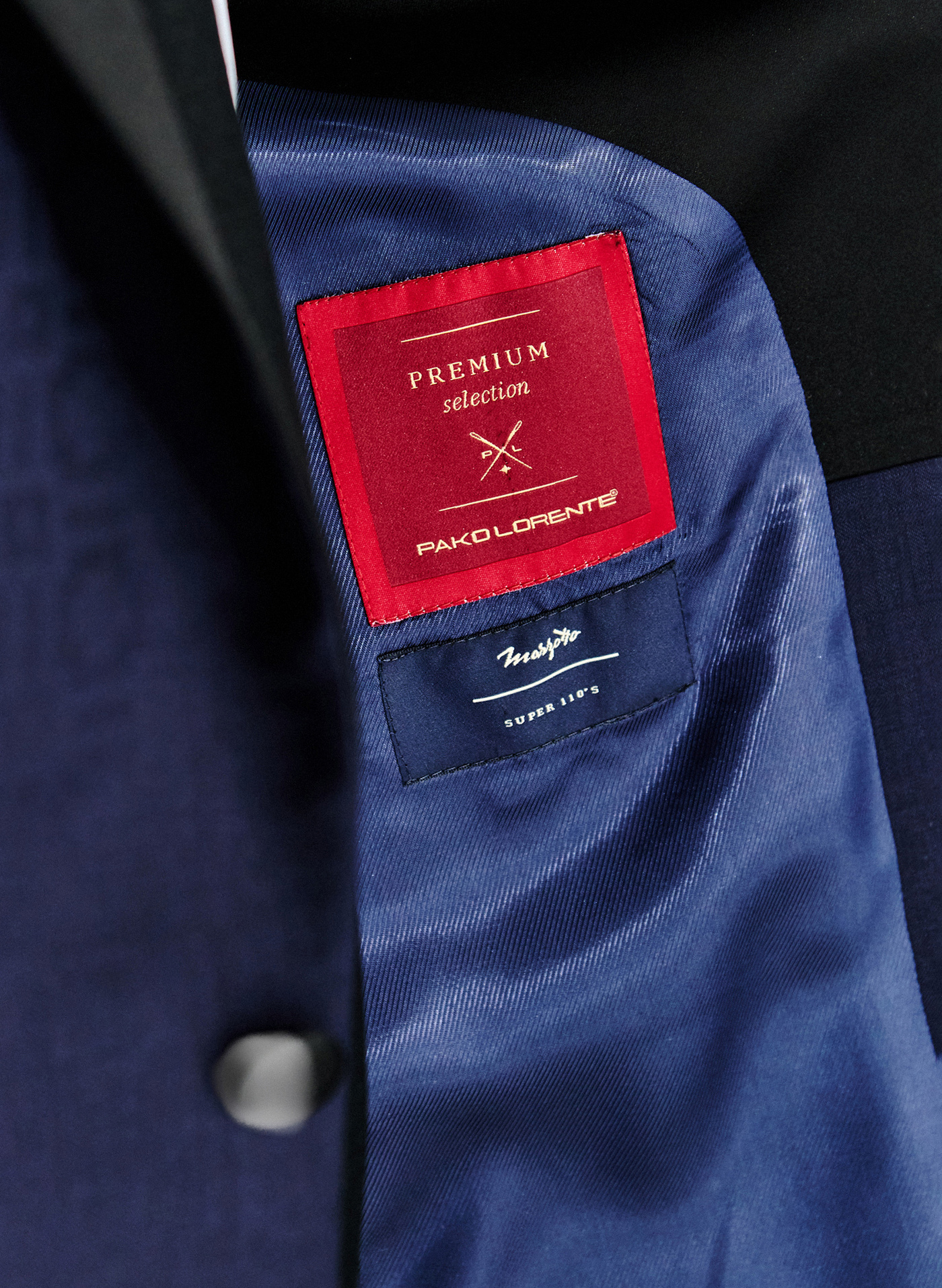 PAKO LORENTE - Granatowa żakardowa marynarka smokingowa - Pako Lorente