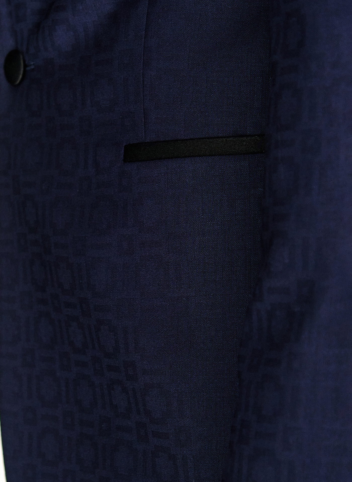 PAKO LORENTE - Granatowa żakardowa marynarka smokingowa - Pako Lorente