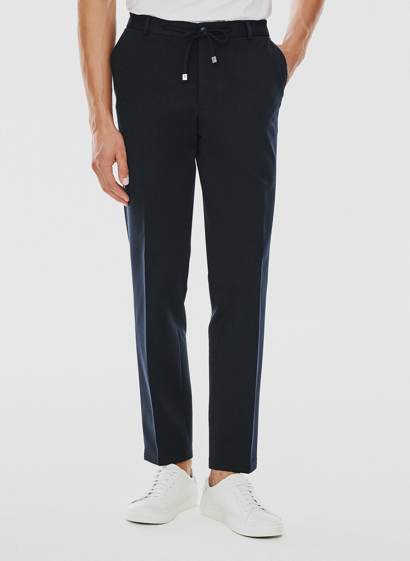 Granatowe spodnie garniturowe - Pako Lorente