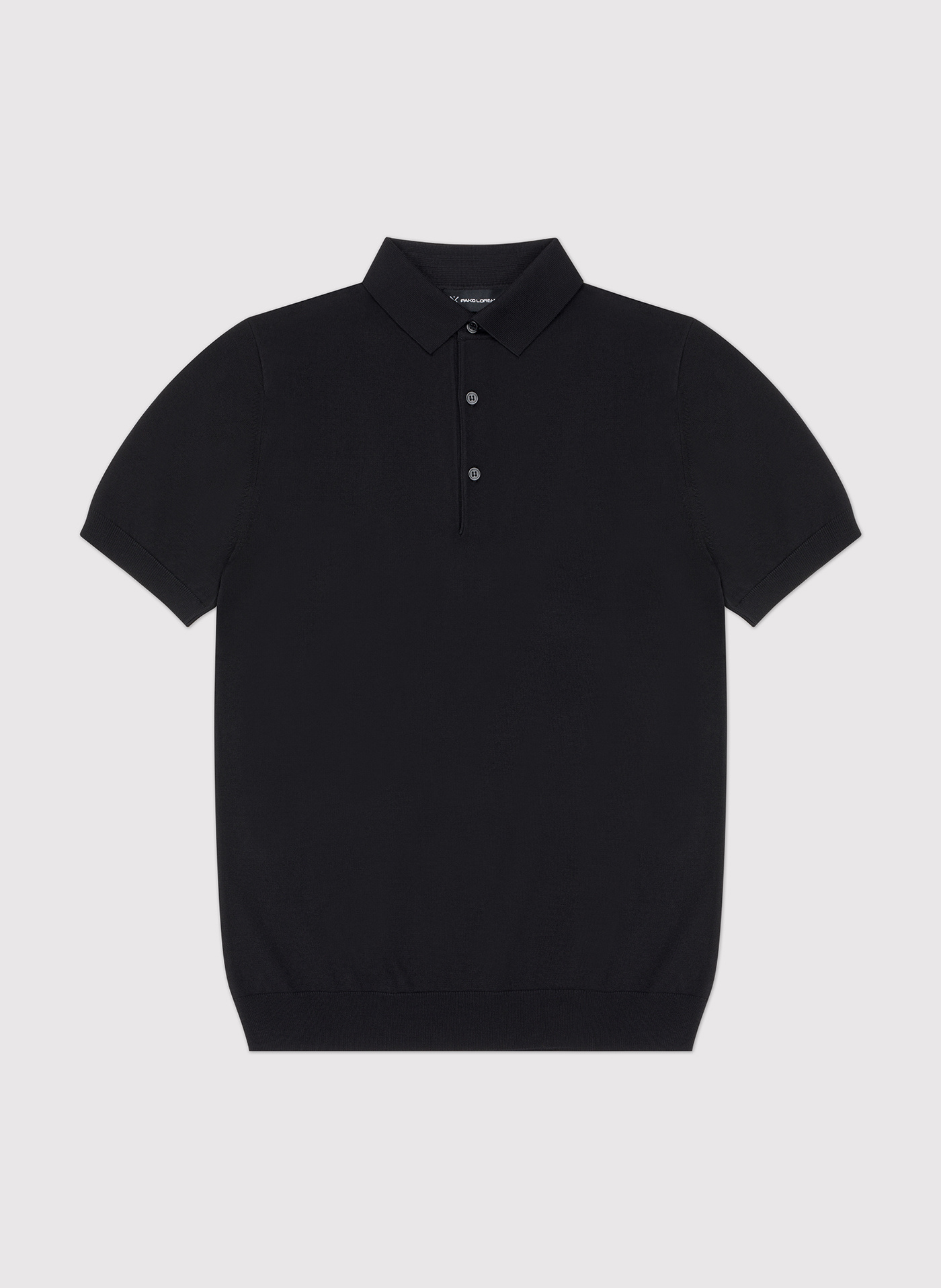Czarny t-shirt polo - Pako Lorente