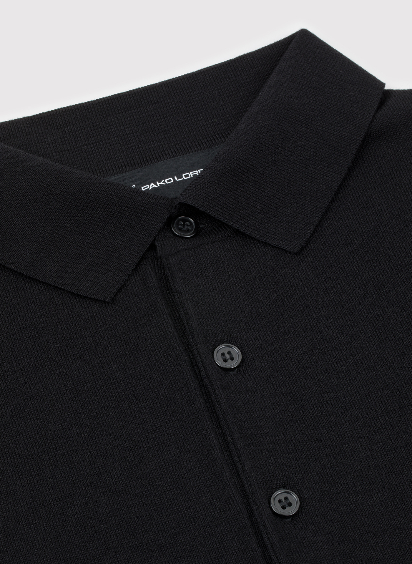 Czarny t-shirt polo - Pako Lorente