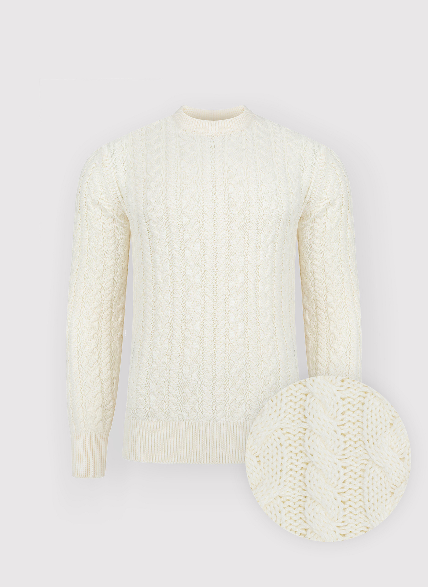 PAKO LORENTE - Beżowy sweter męski z kaszmirem - Pako Lorente