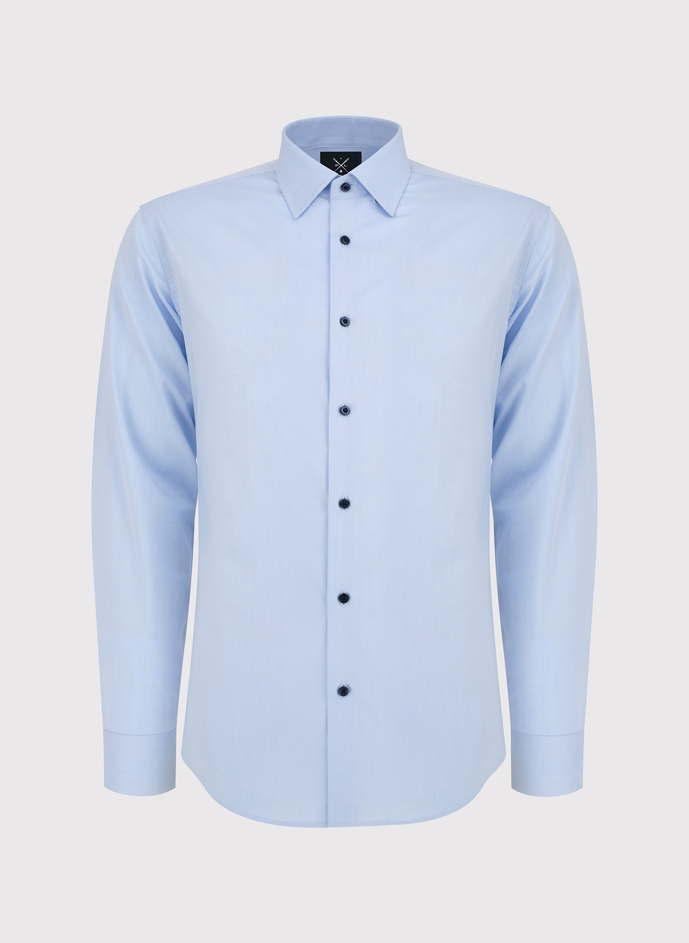 Gładka bawełniana koszula męska długi rękaw - Pako Lorente