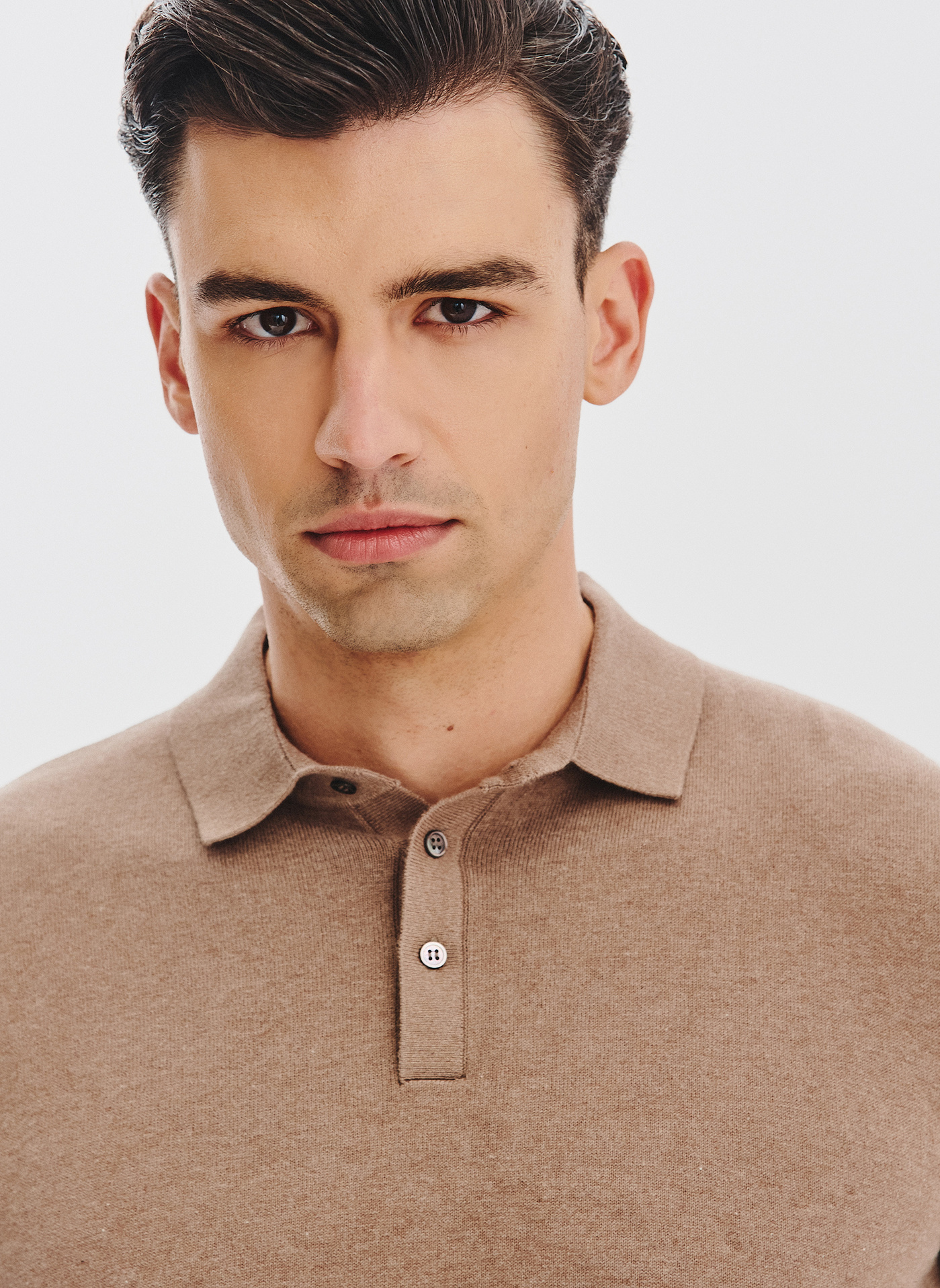 PAKO LORENTE - Sweter polo z kaszmirem - Pako Lorente