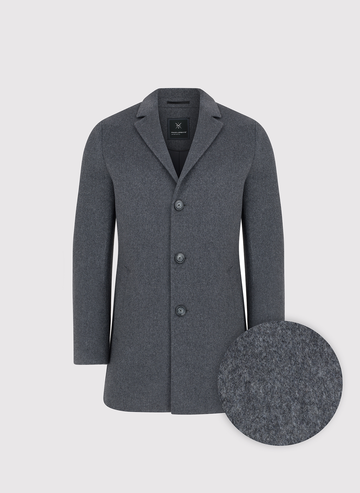 Szary płaszcz z wełną - Pako Lorente