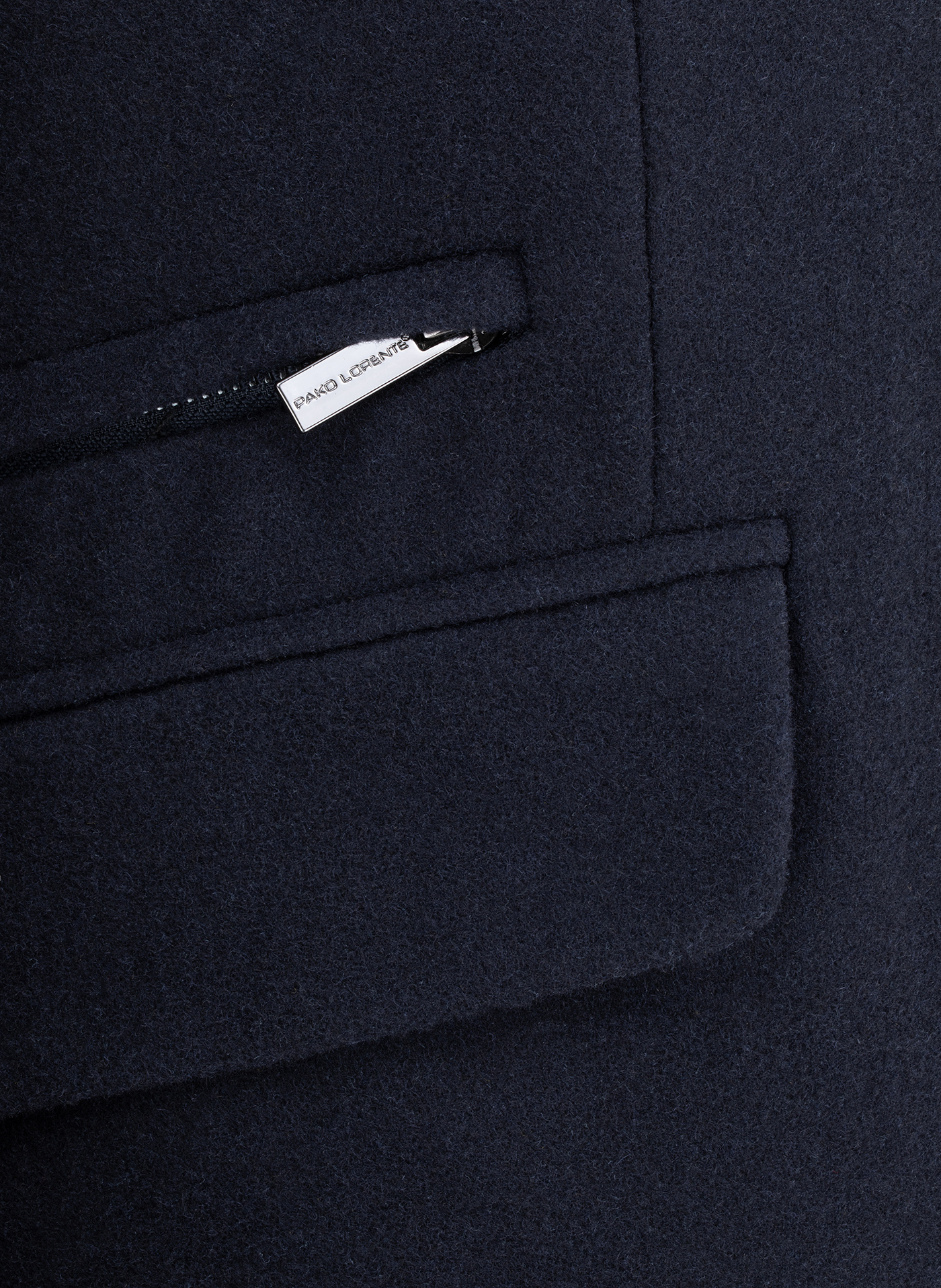 Męski płaszcz z wełną w kolorze granatowym - Pako Lorente