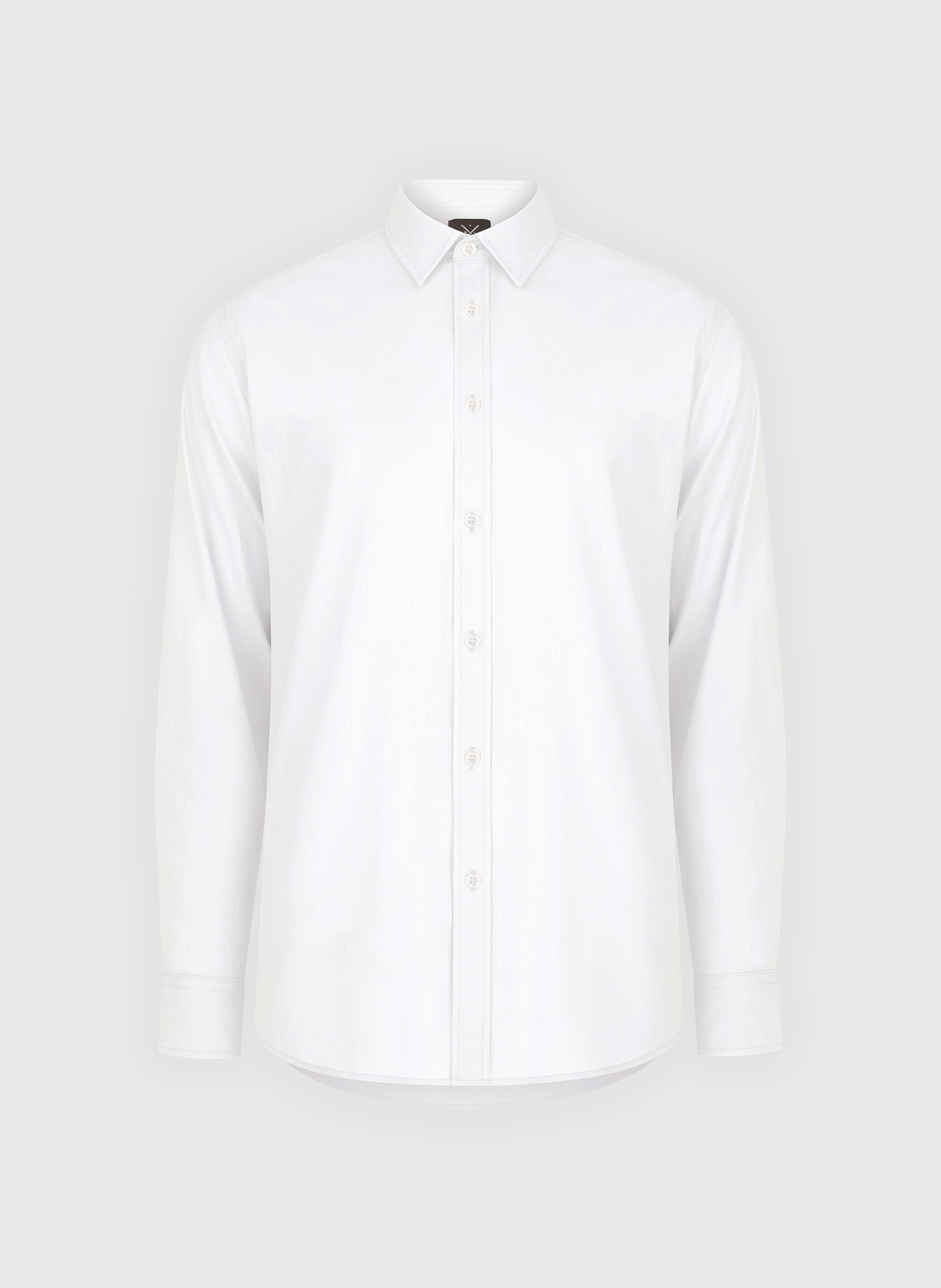 Biała koszula męska z lnem - Pako Lorente