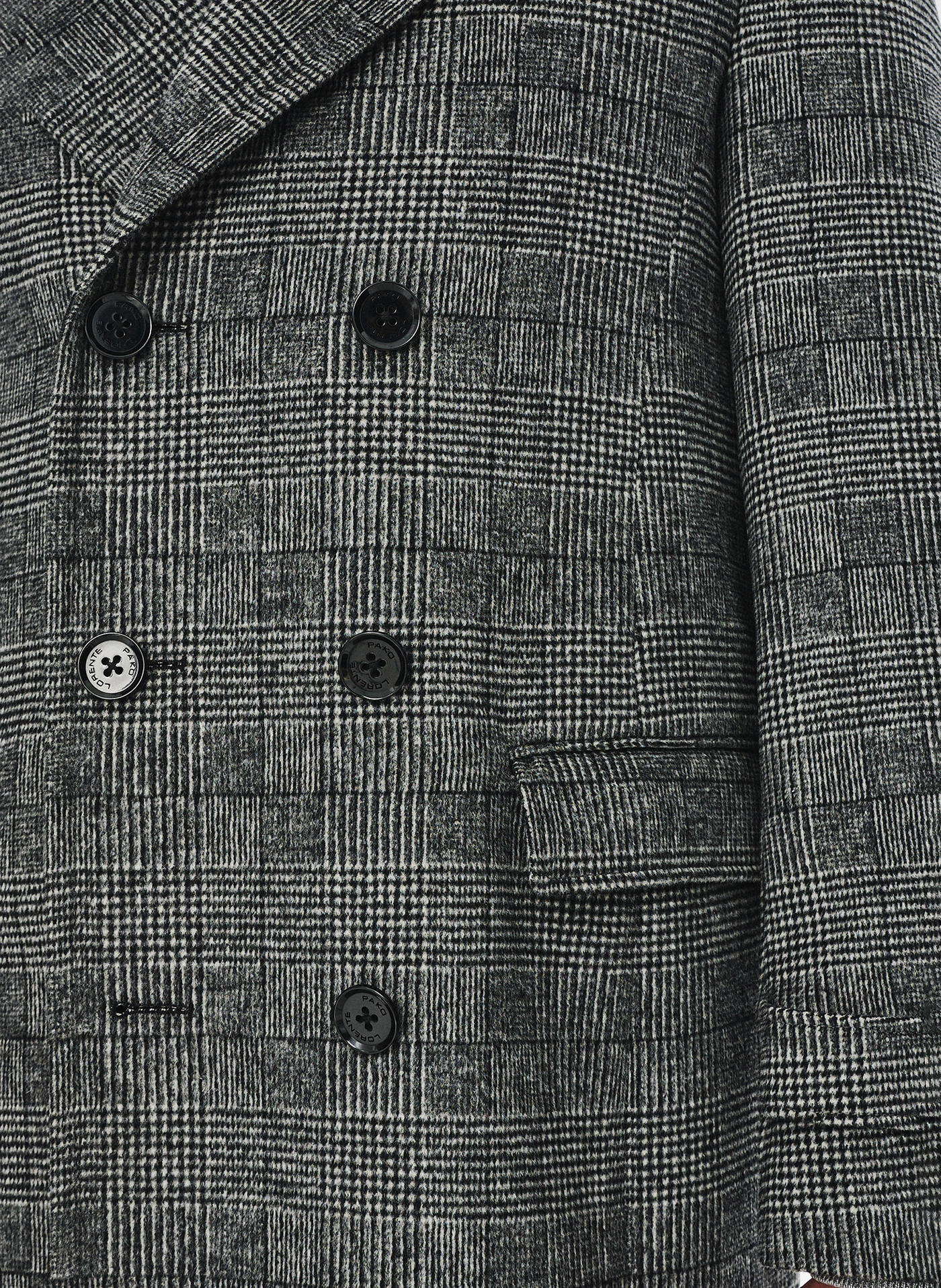 Szary męski płaszcz w kratę - Pako Lorente