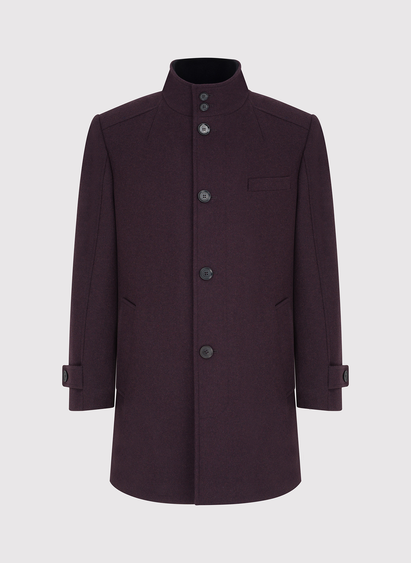 Wełniany płaszcz męski w kolorze bordowym - Pako Lorente