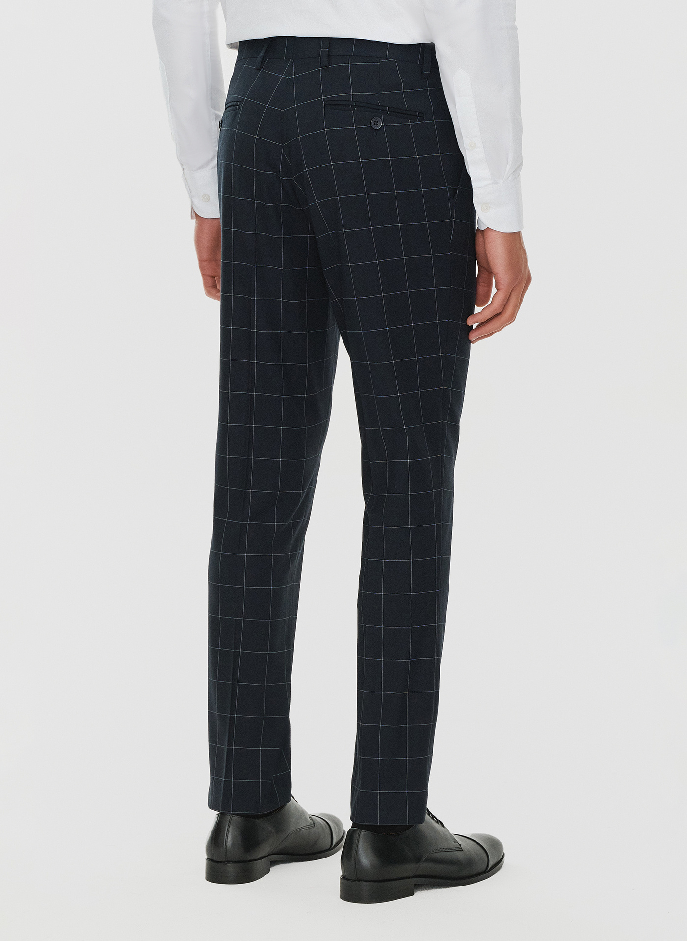 Granatowe garniturowe spodnie męskie - Pako Lorente