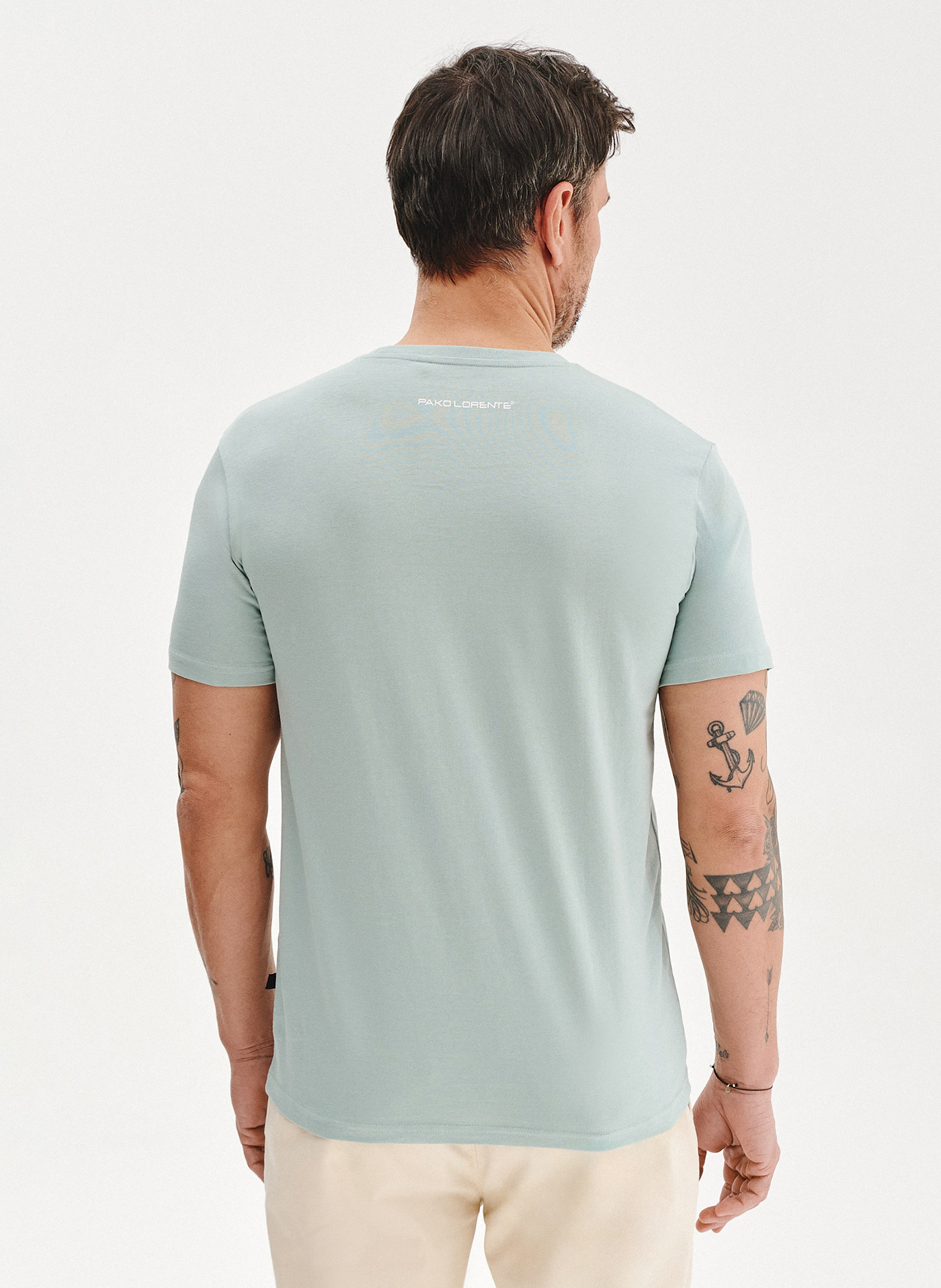 Bawełniany zielony t-shirt - Pako Lorente