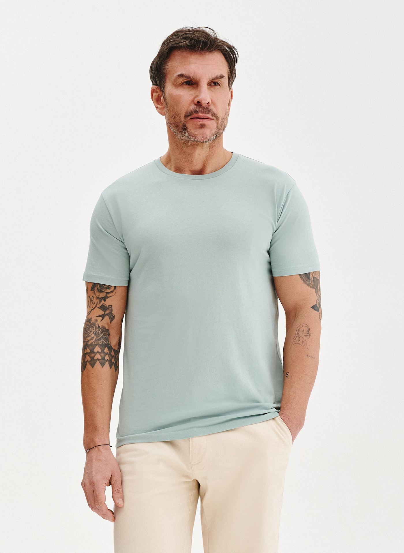 Bawełniany zielony t-shirt - Pako Lorente