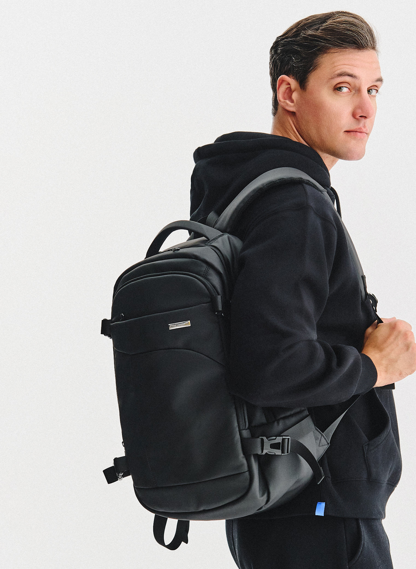 Czarny plecak męski - Pako Lorente