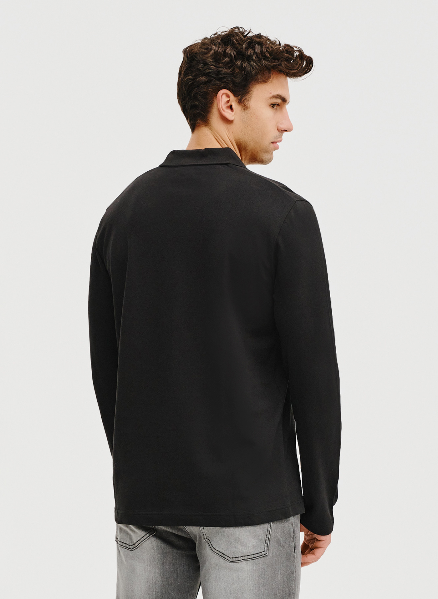 Czarne polo longsleeve - Pako Lorente