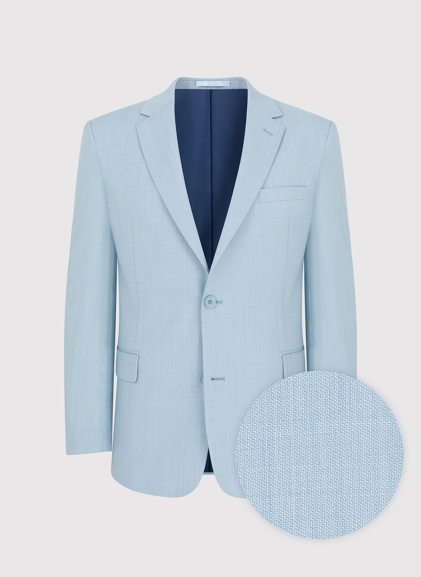 Błekitna gładka marynarka garniturowa - Pako Lorente