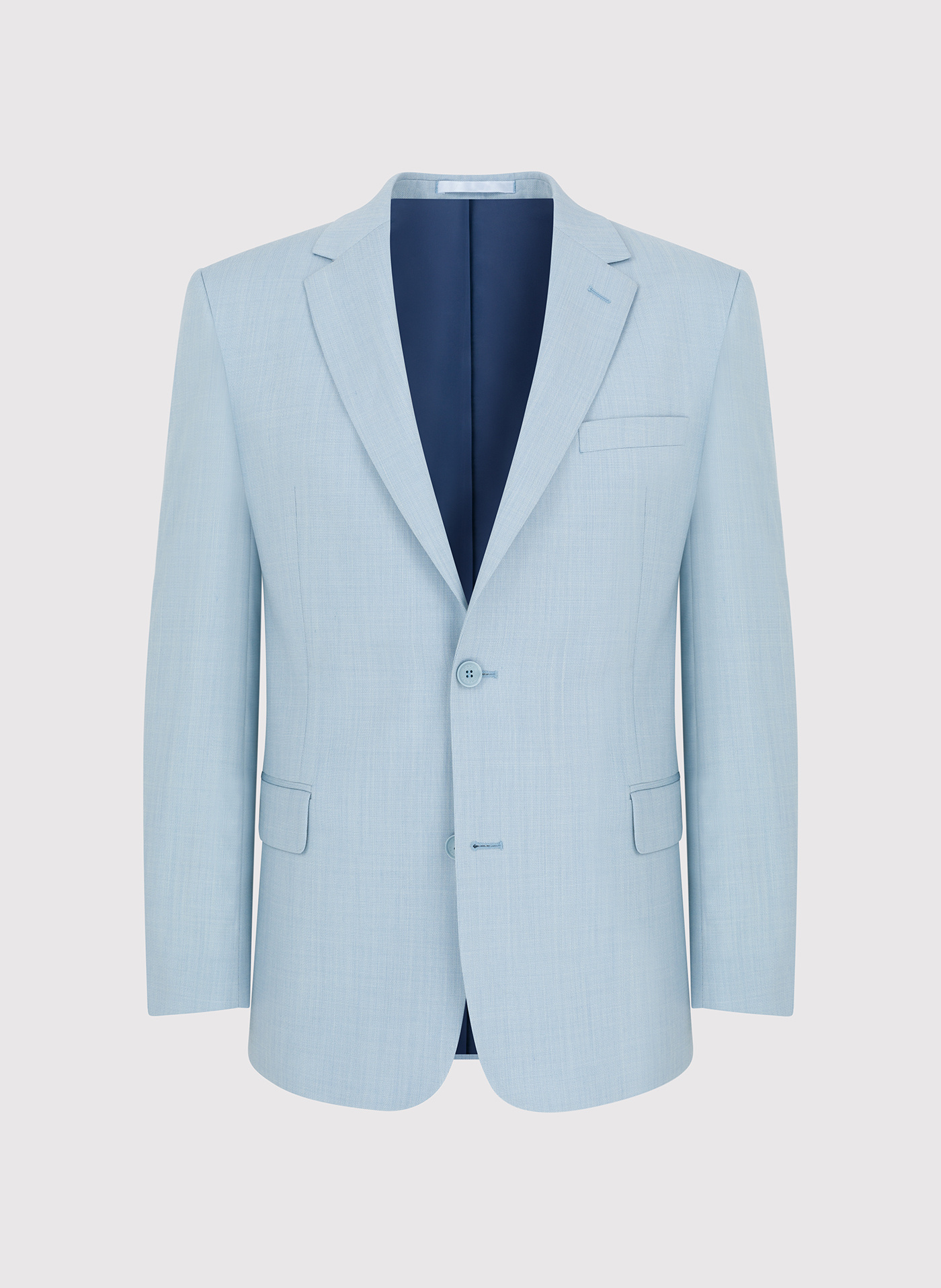 Błekitna gładka marynarka garniturowa - Pako Lorente