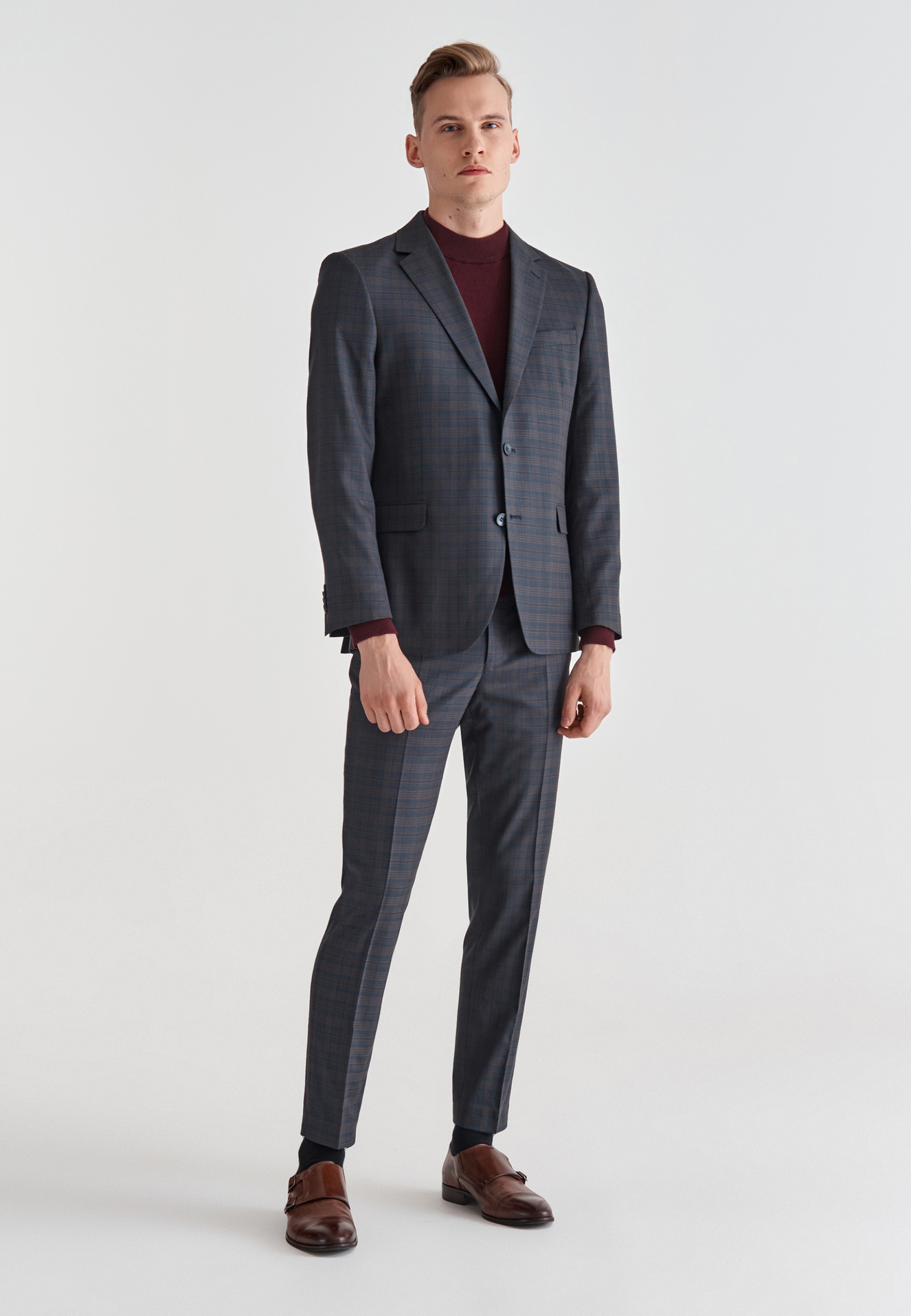 Spodnie męskie garniturowe P21WF-6G-076-G - Pako Lorente