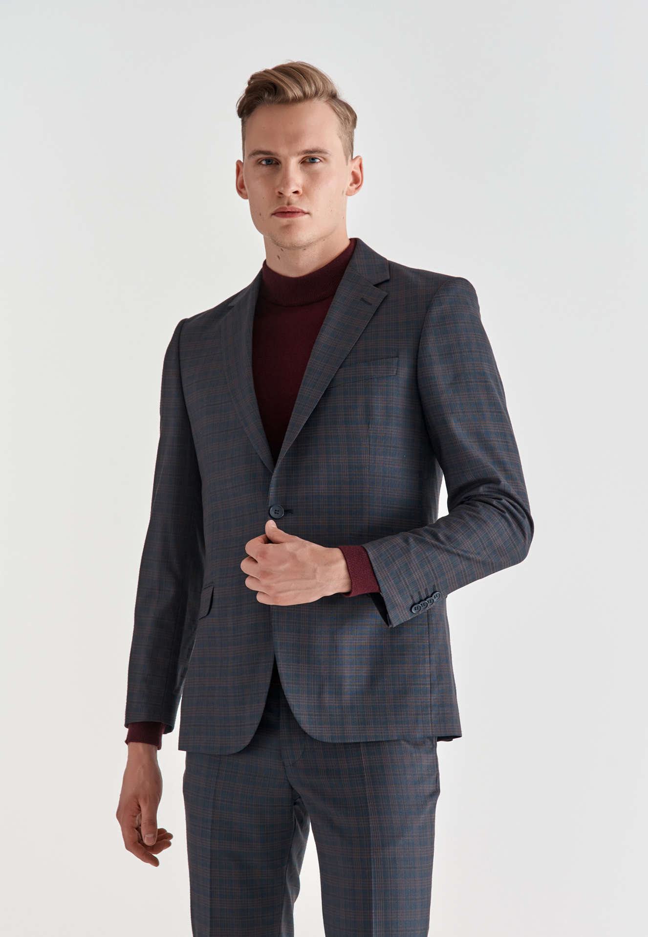 Spodnie męskie garniturowe P21WF-6G-076-G - Pako Lorente