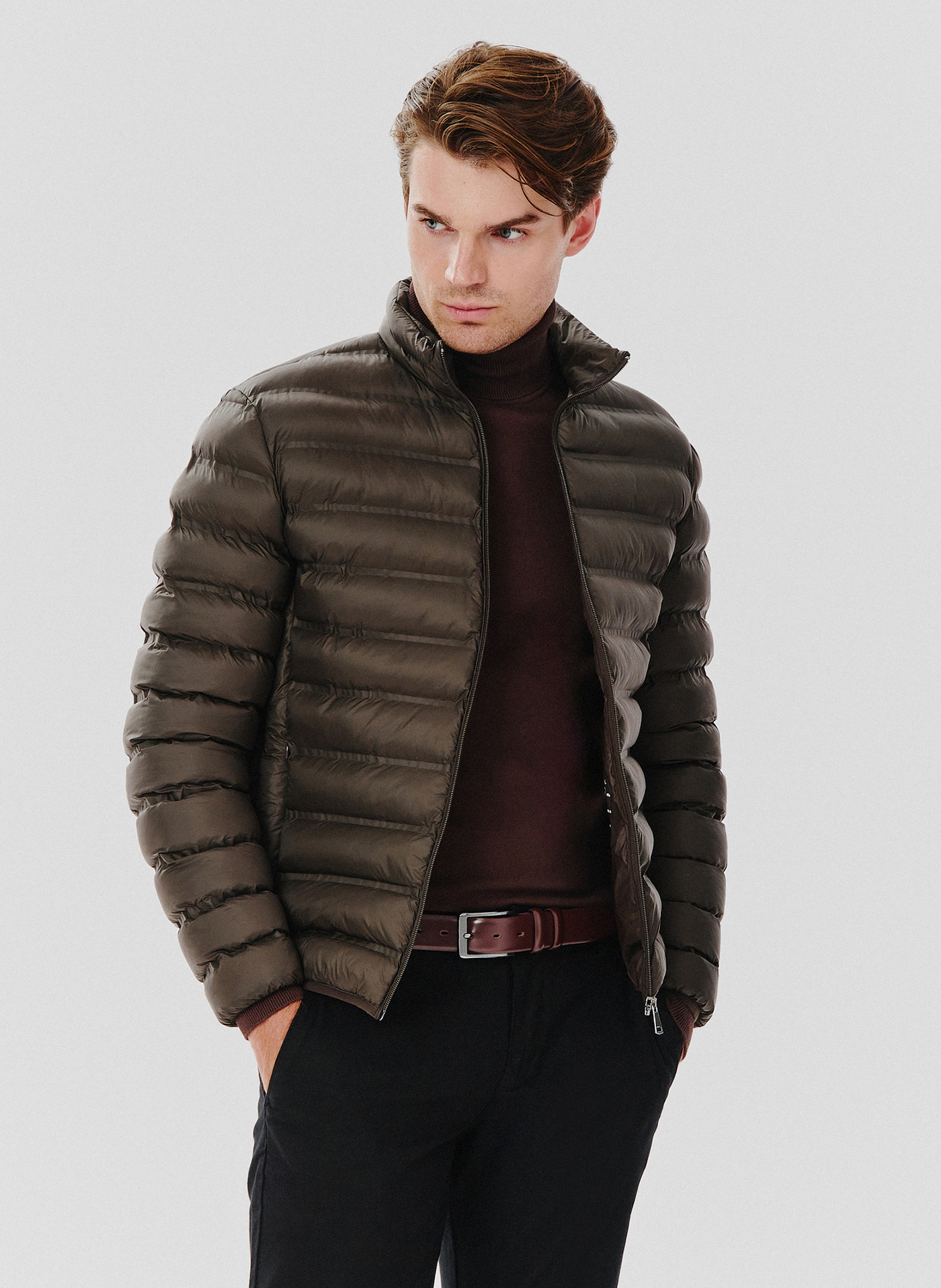 Krótka pikowana kurtka w kolorze brązowym - Pako Lorente