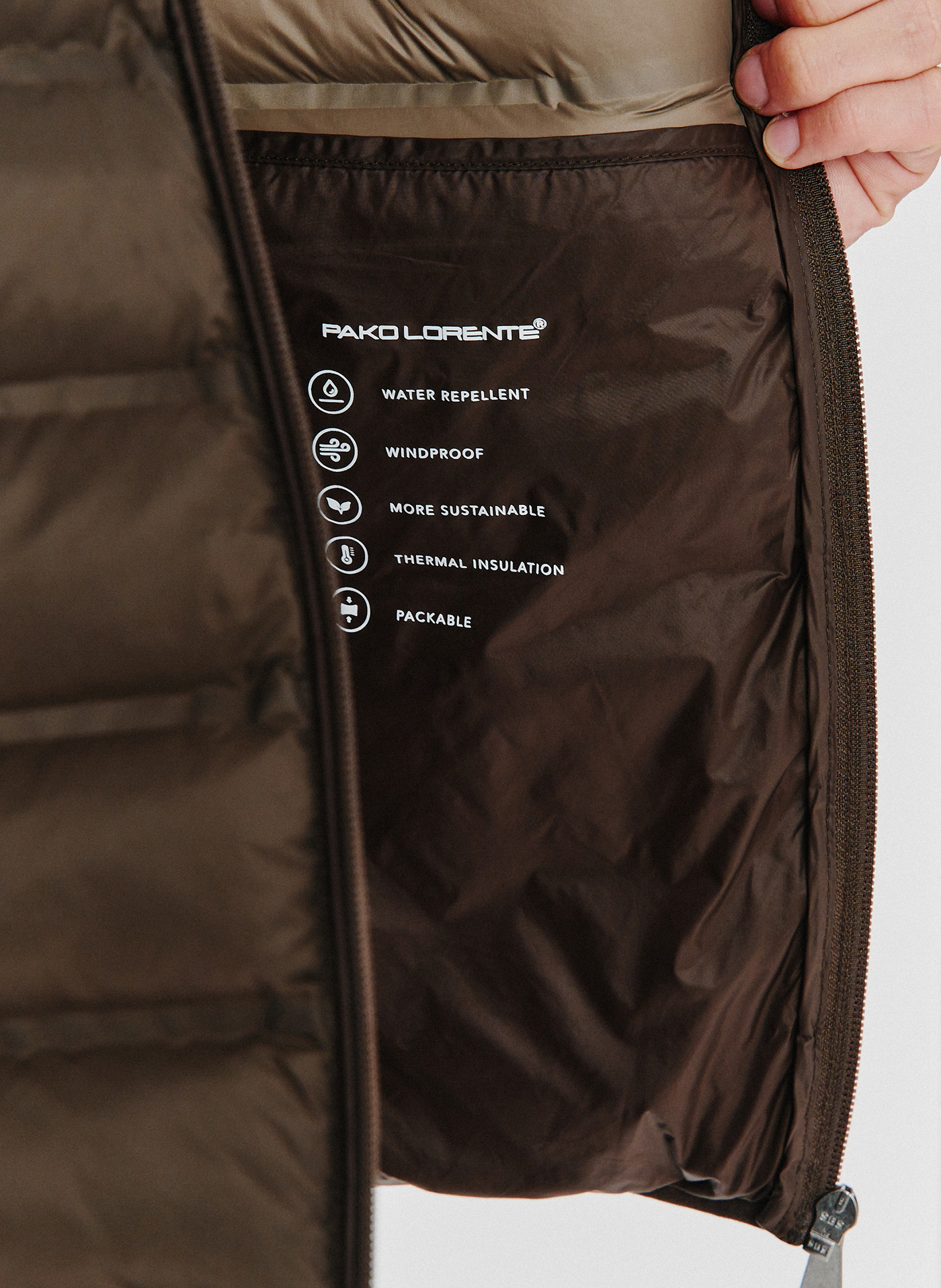 Krótka pikowana kurtka w kolorze brązowym - Pako Lorente