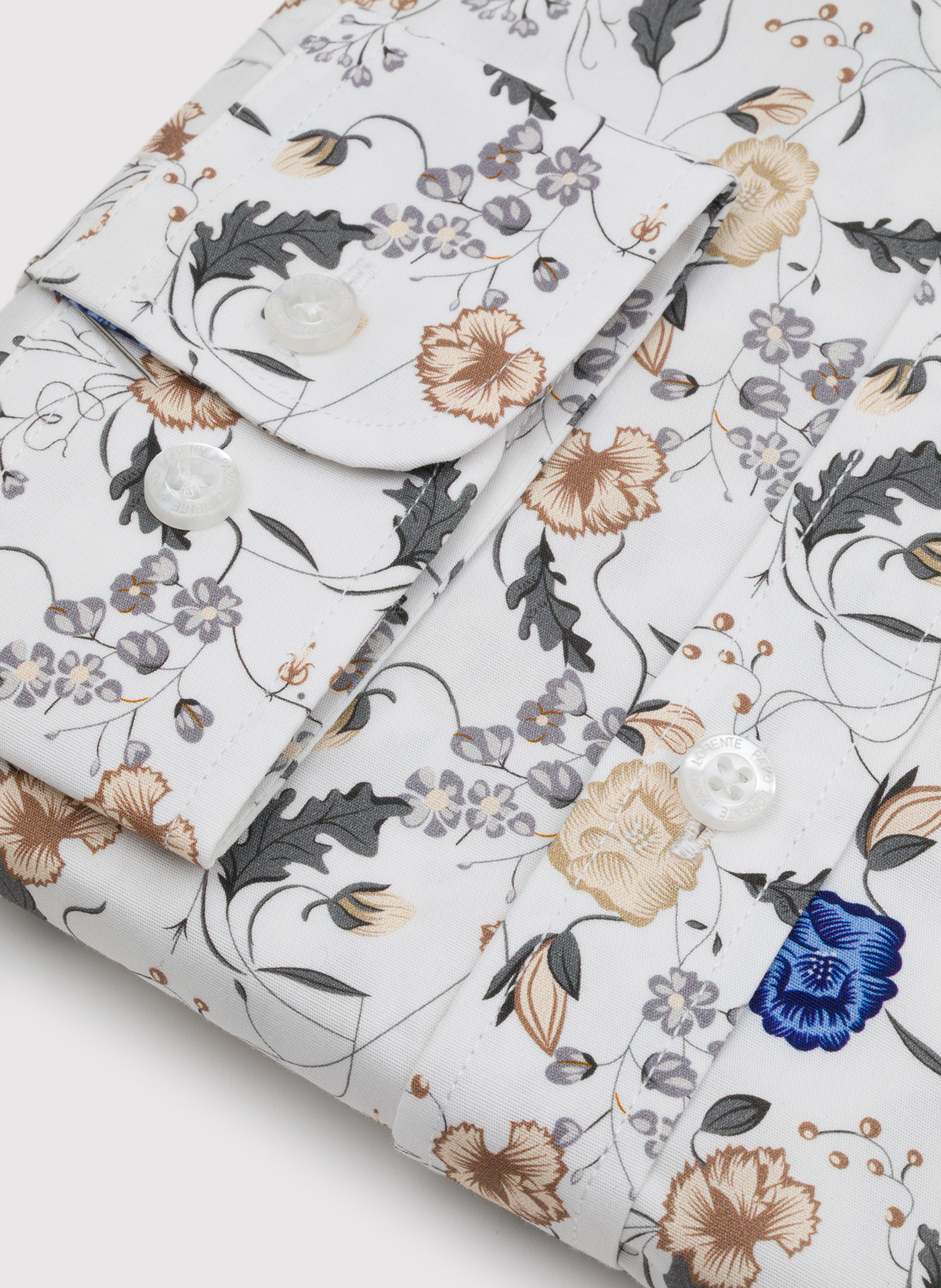 PAKO LORENTE - Biała koszula męska kwiaty - Pako Lorente