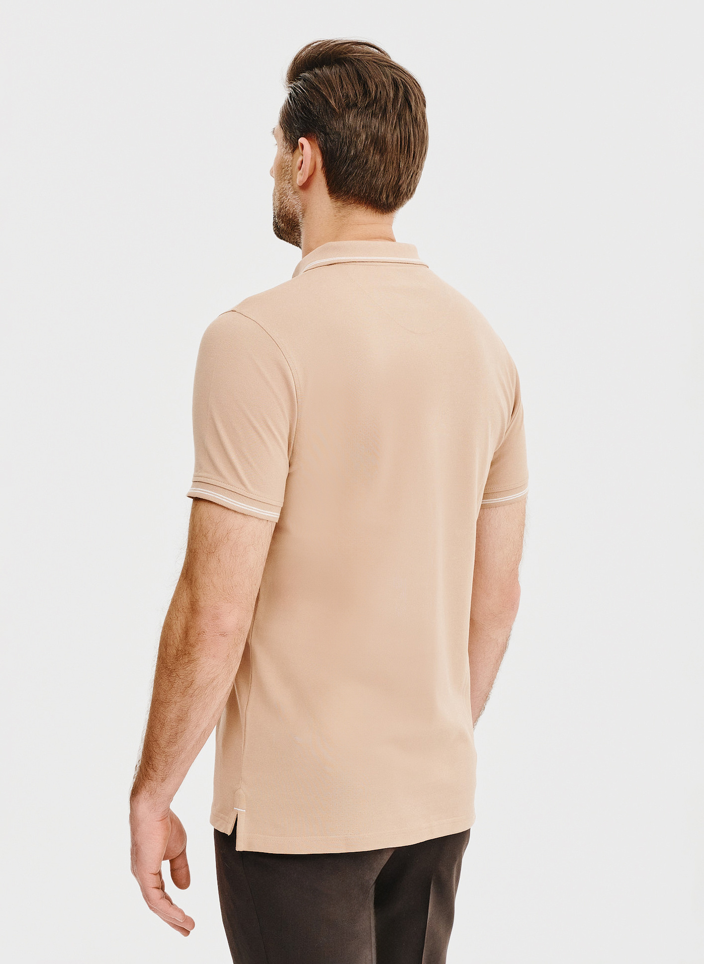 T-shirt polo w kolorze brązowym - Pako Lorente