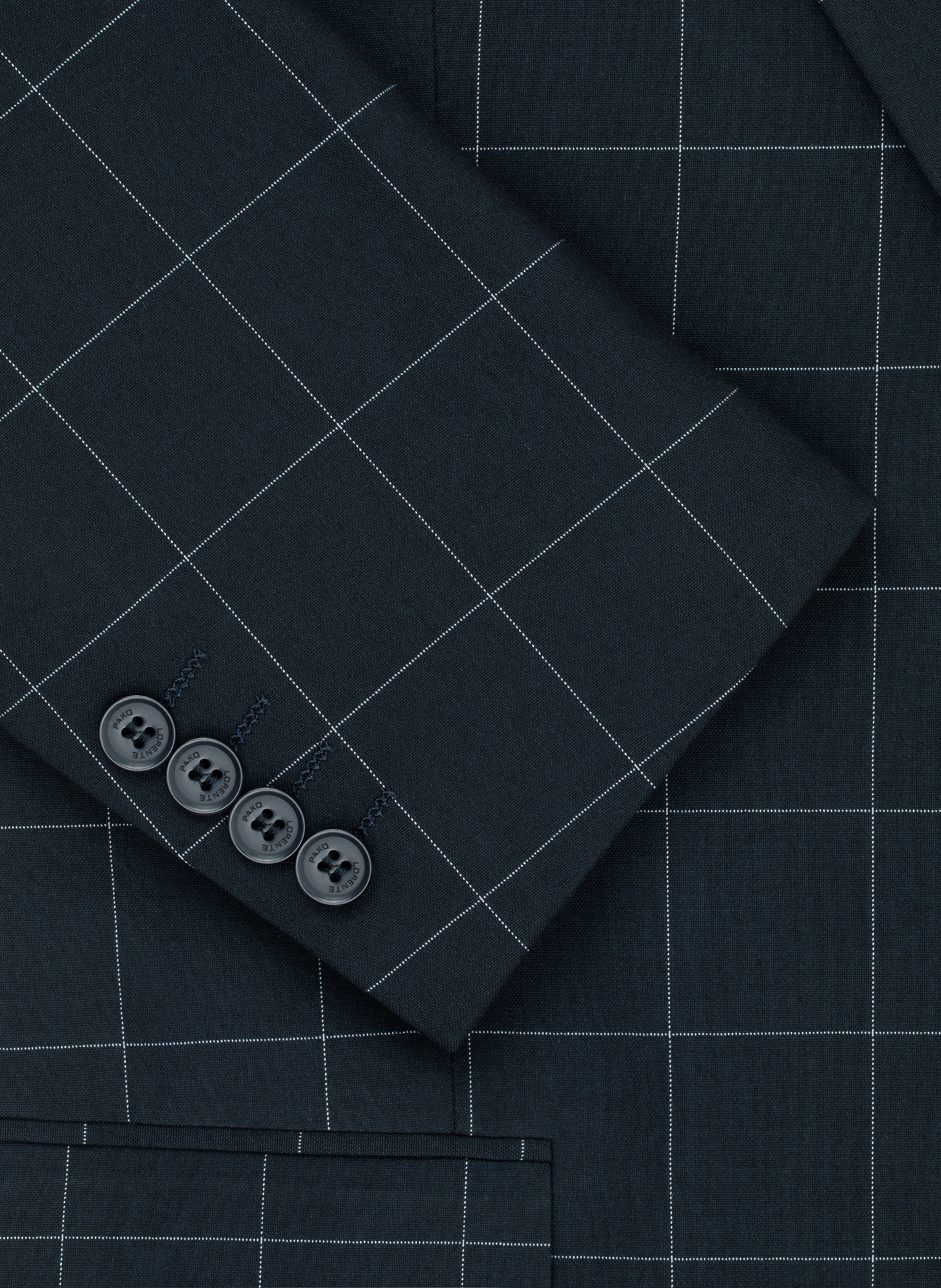 Granatowa marynarka garniturowa w kratę - Pako Lorente