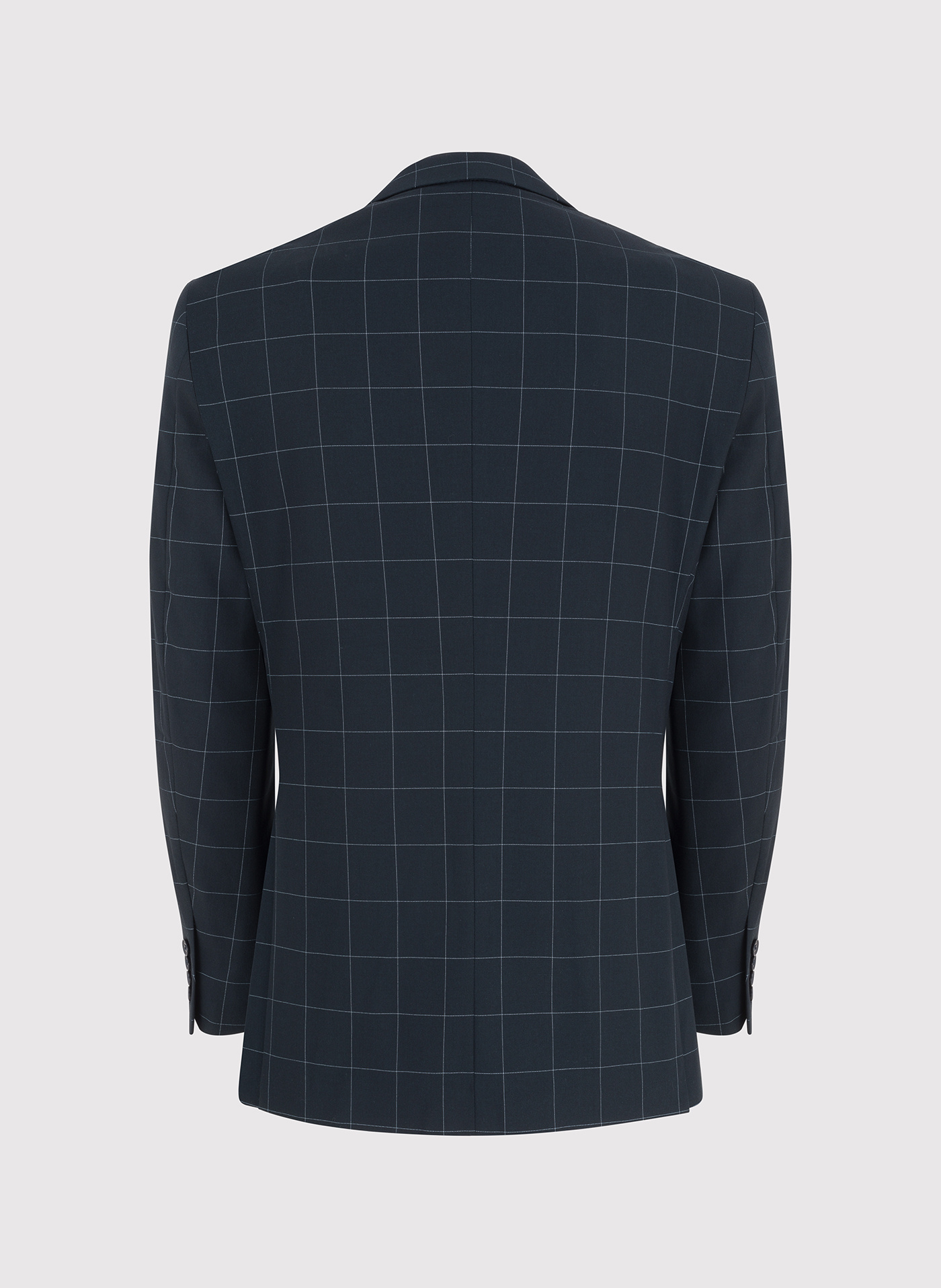 Granatowa marynarka garniturowa w kratę - Pako Lorente