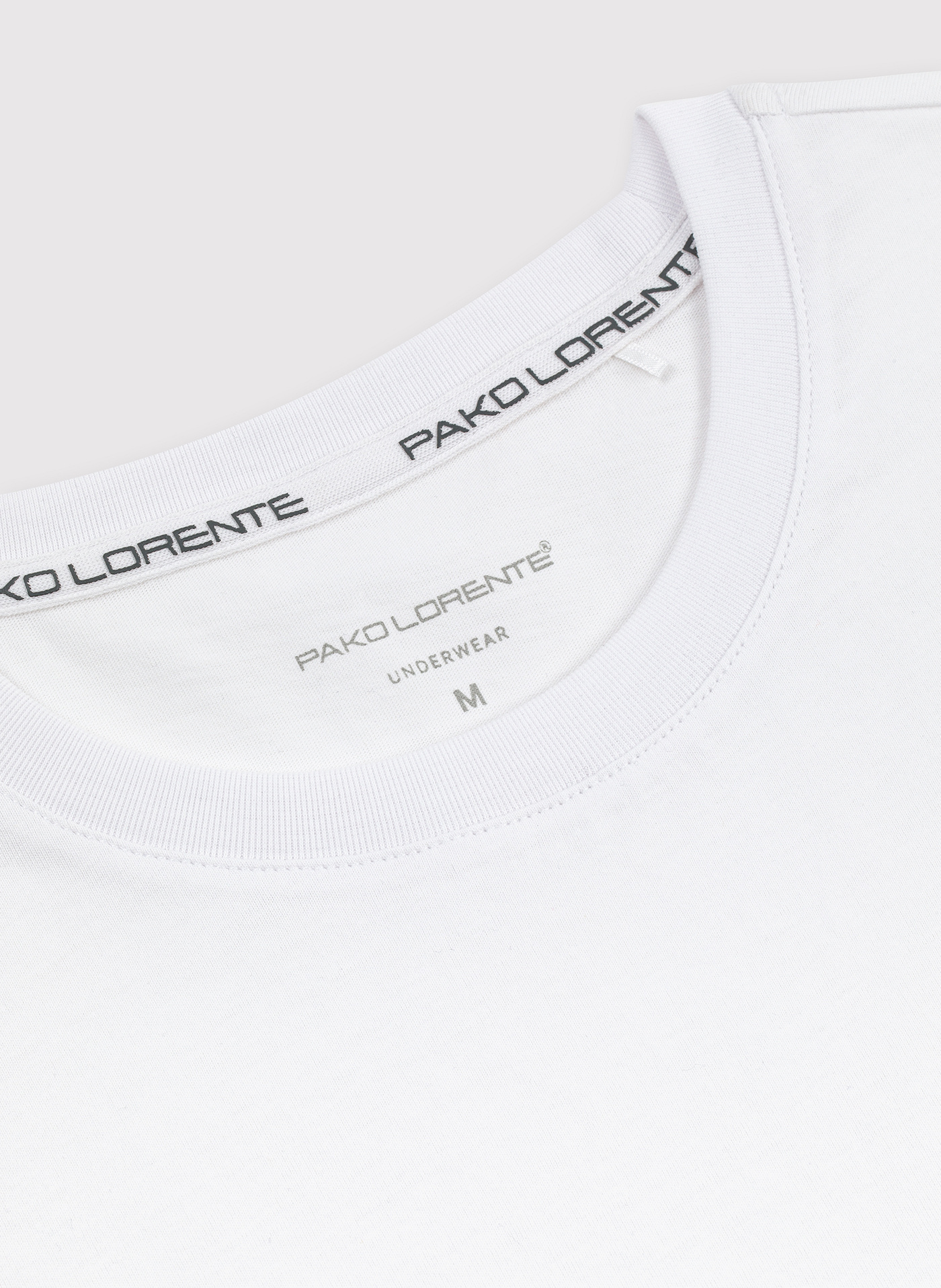 Biały gładki T-shirt Basic - Pako Lorente