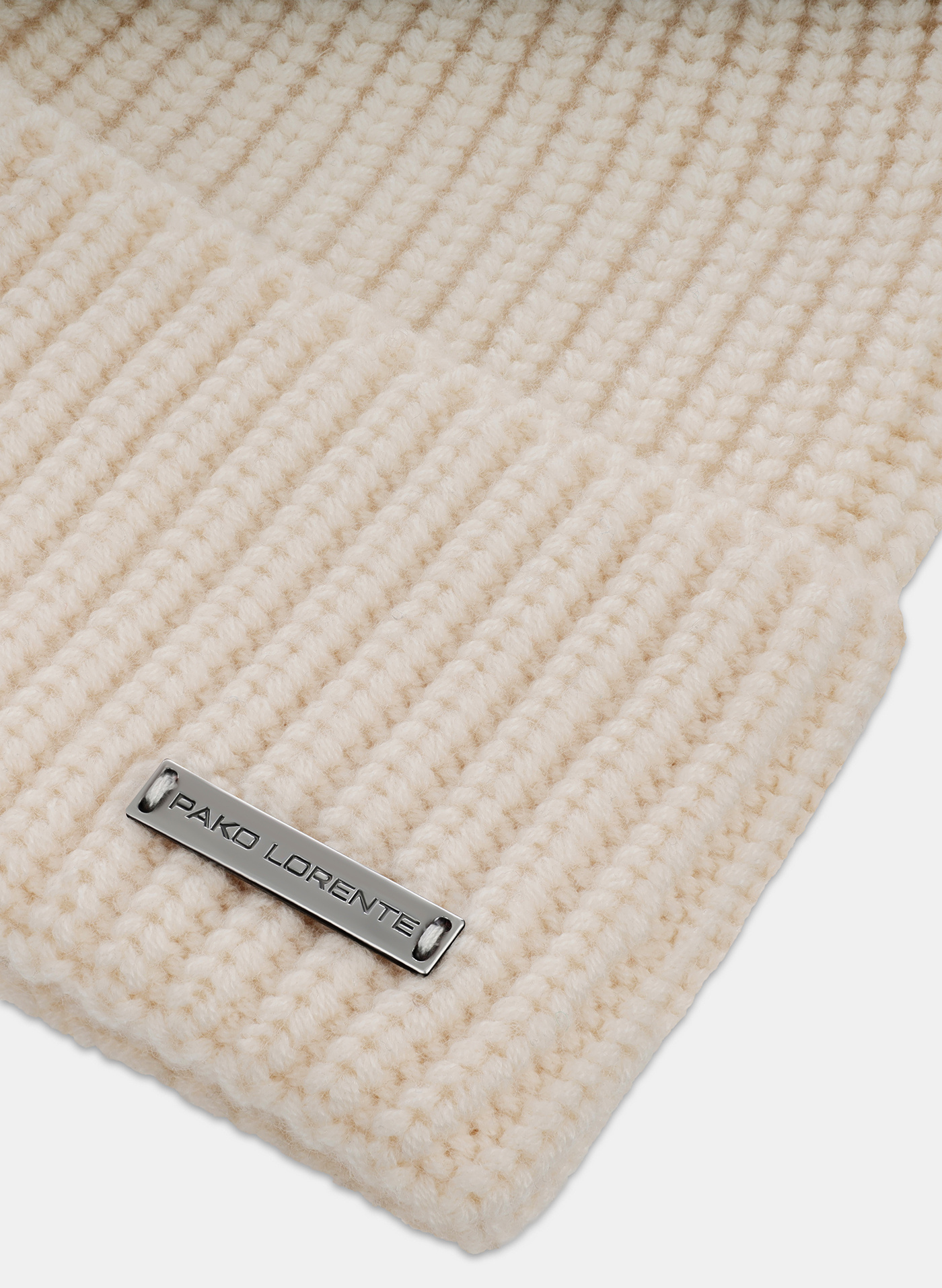 Beżowa wełniana czapka męska - Pako Lorente