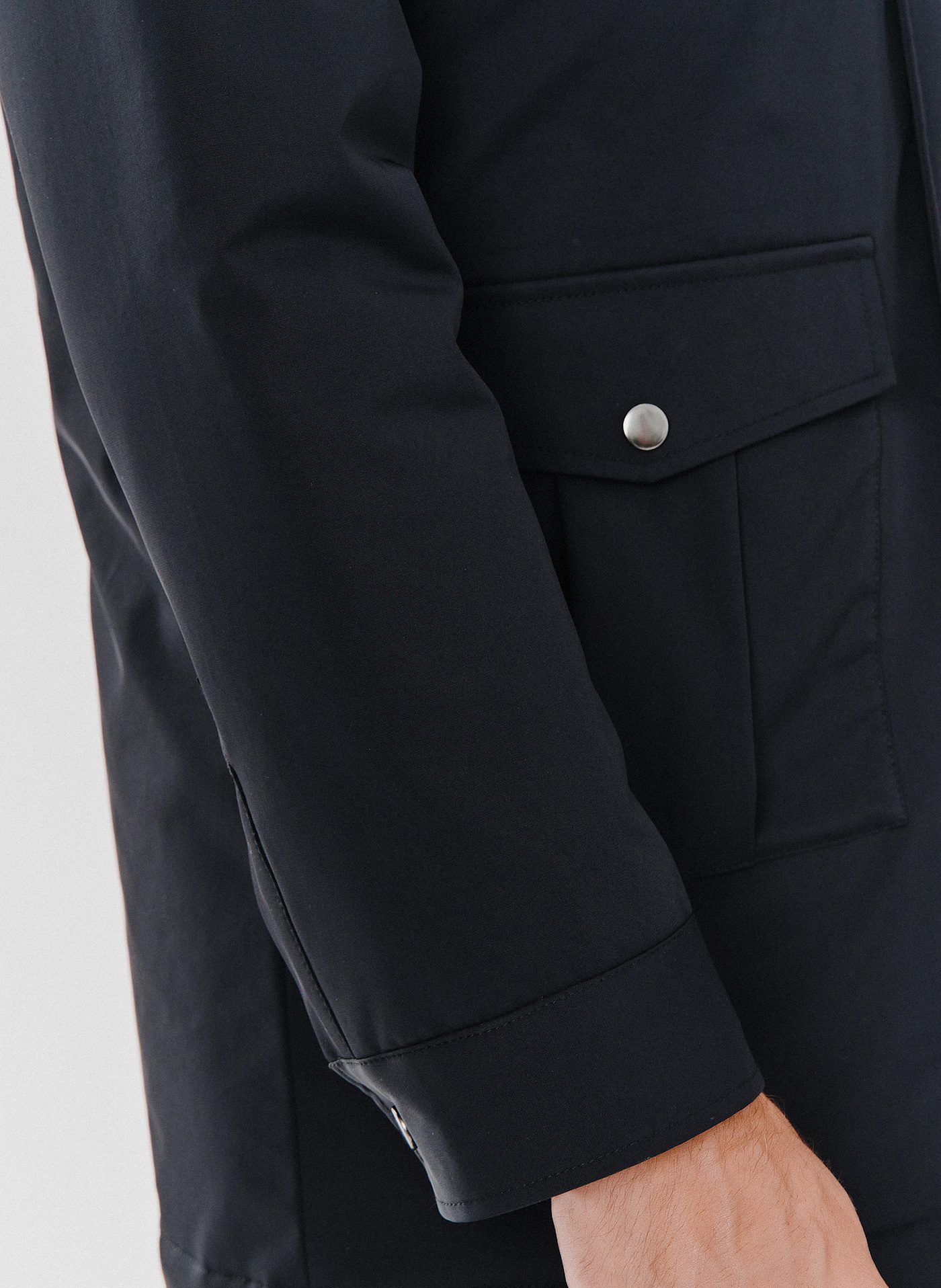 Granatowa kurtka męska o prostym kroju - Pako Lorente