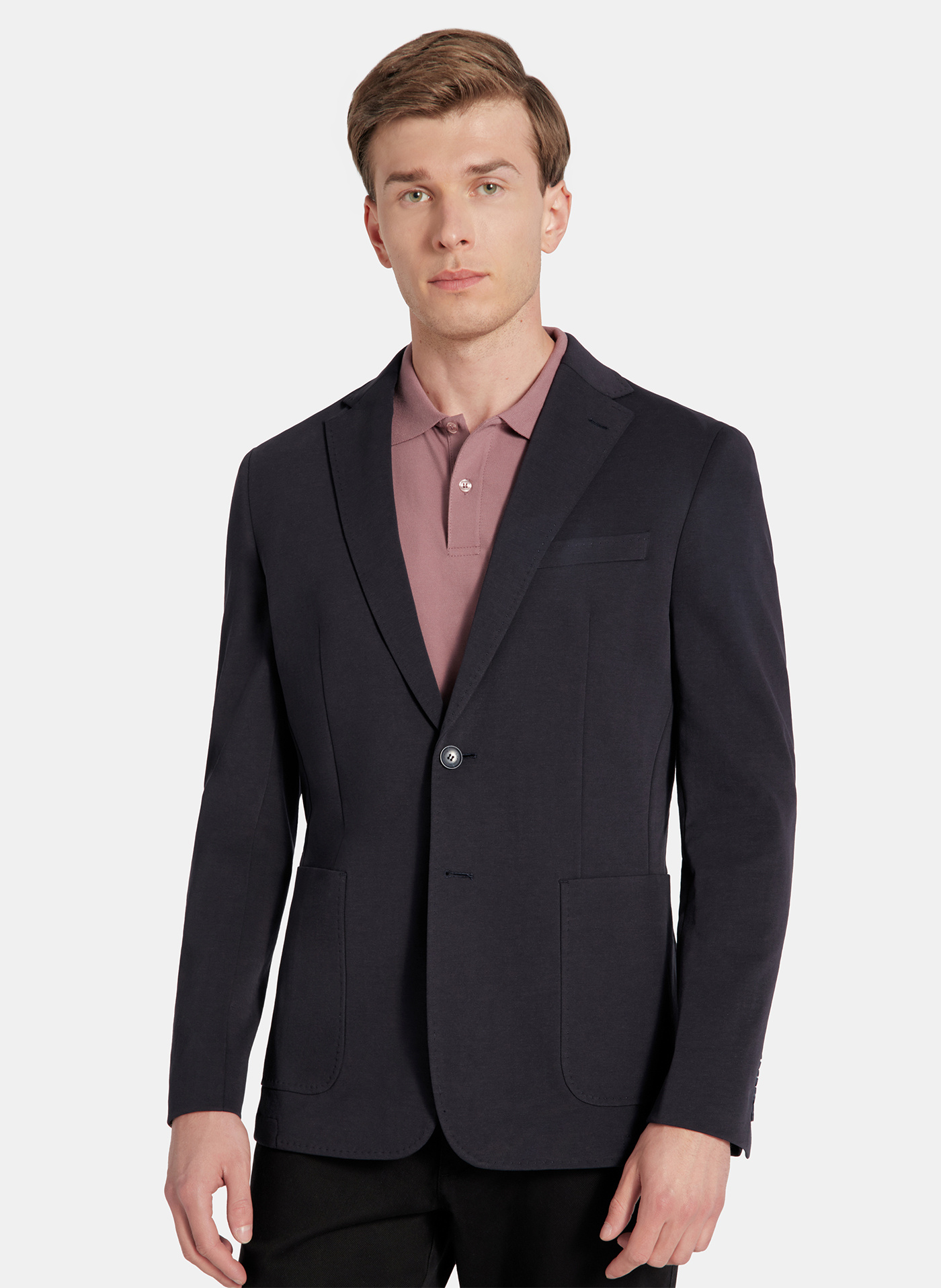 PAKO LORENTE - Granatowa dzianinowa marynarka męska - Pako Lorente