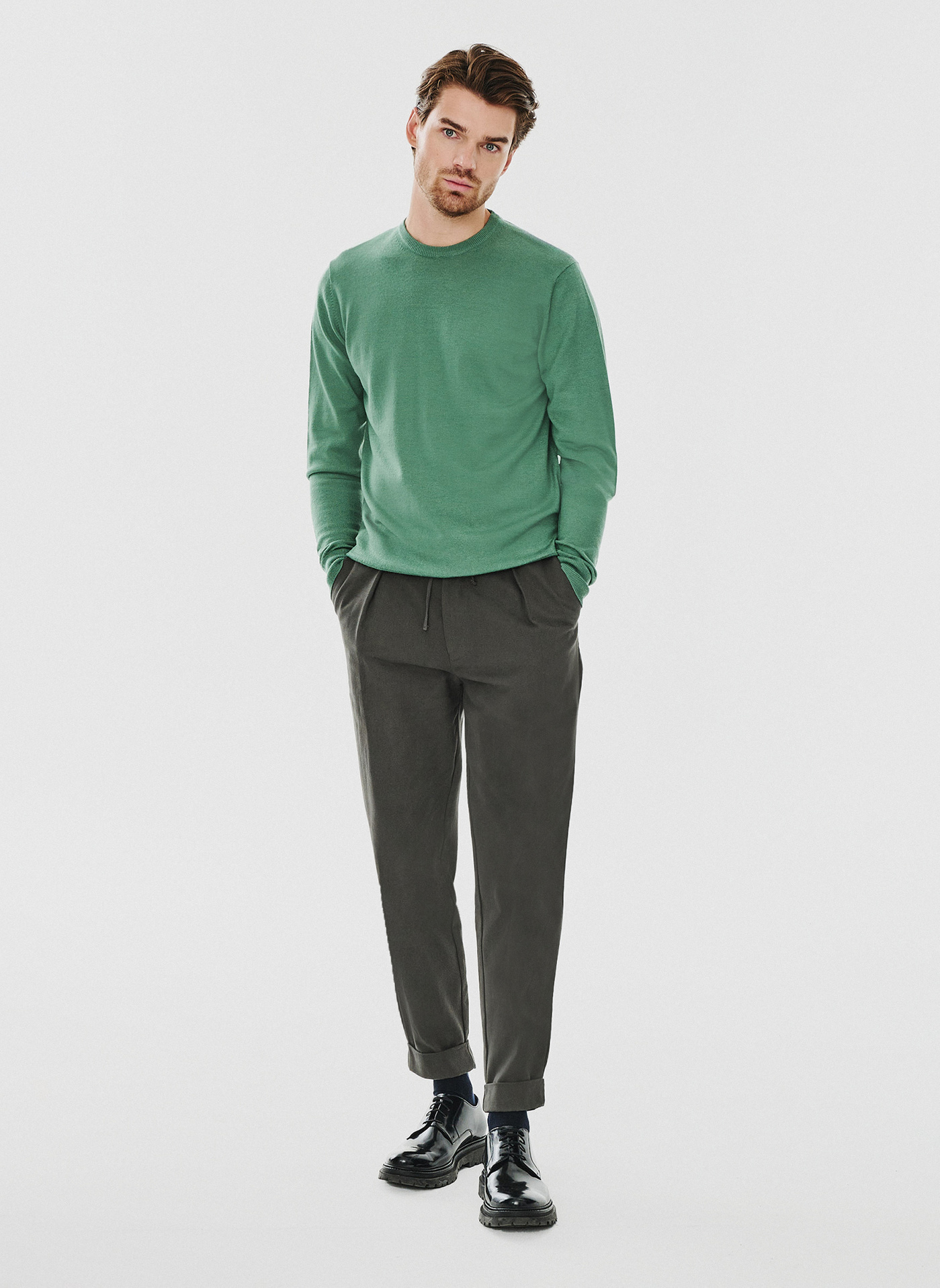 Zielony męski sweter - Pako Lorente